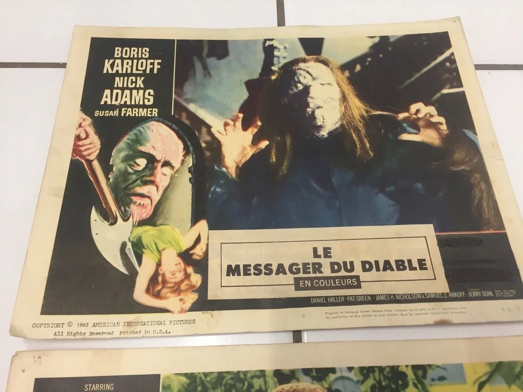 Die, Monster, Die (Boris Karloff) 1965 lobby cards x2, изображение 3