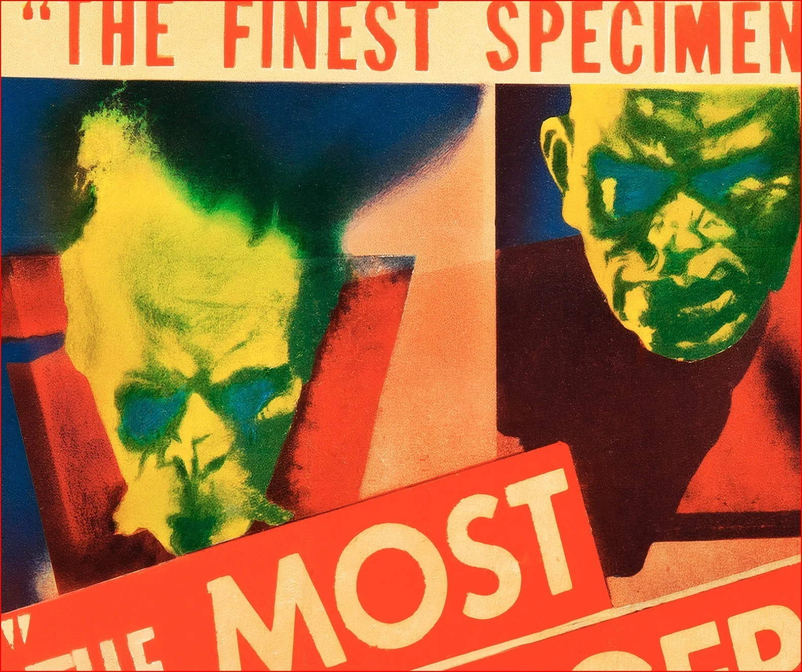 The Most Dangerous Game - 1932 Horror Restored 27.2" x 41" US One Sheet Poster, изображение 4