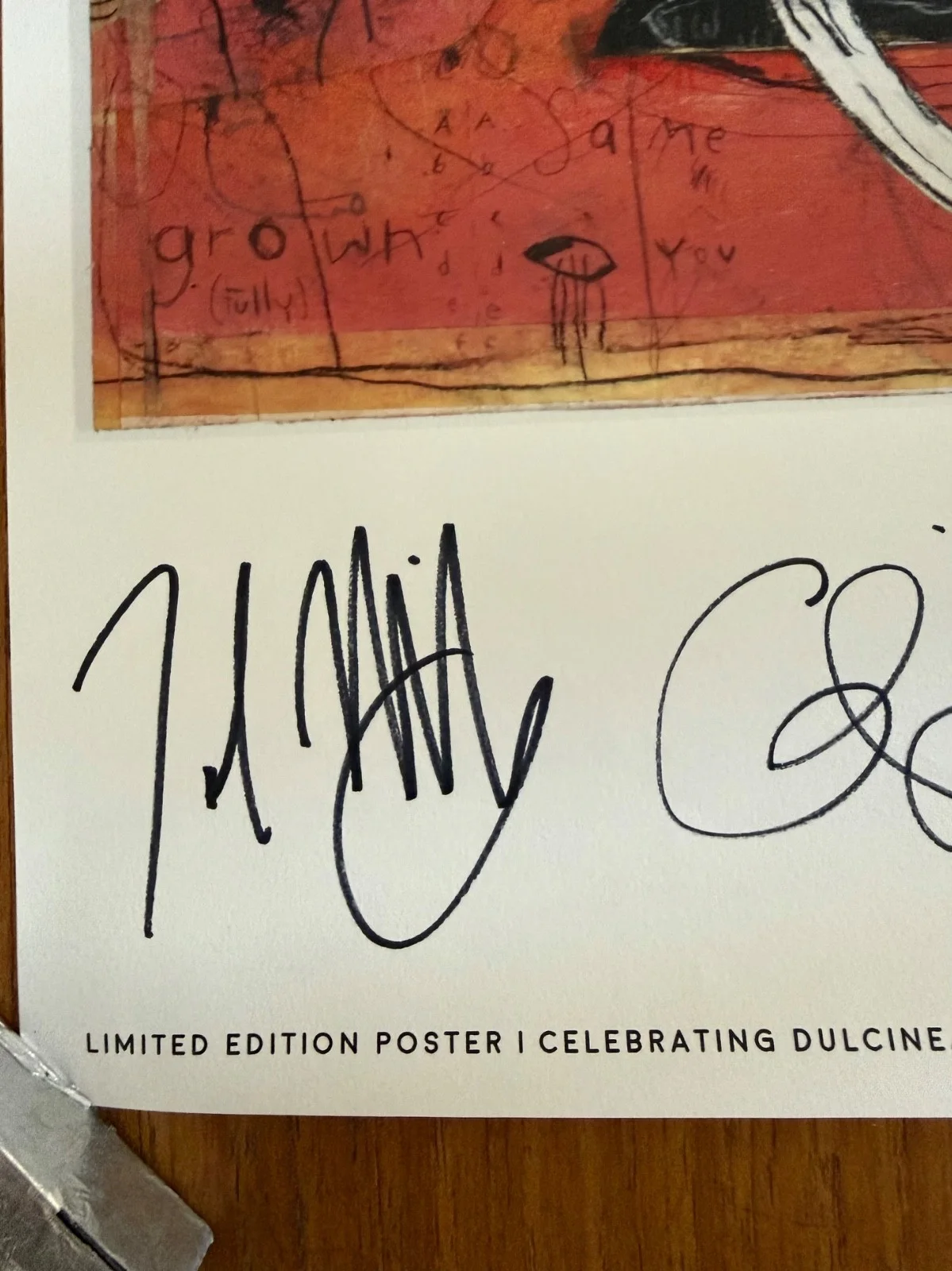 Limited Edition Dulcinea Toad The Wet Sprocket Autographed Concert Poster 11x17, изображение 2