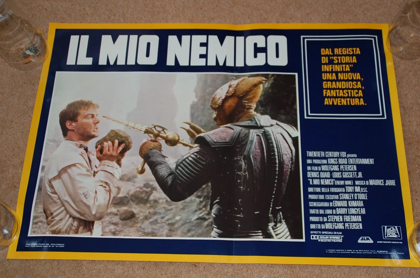 ENEMY MINE (IL MIO NEMICO) (1985) - RARE ORIG. ITALIAN FOTOBUSTA POSTER SET, изображение 2