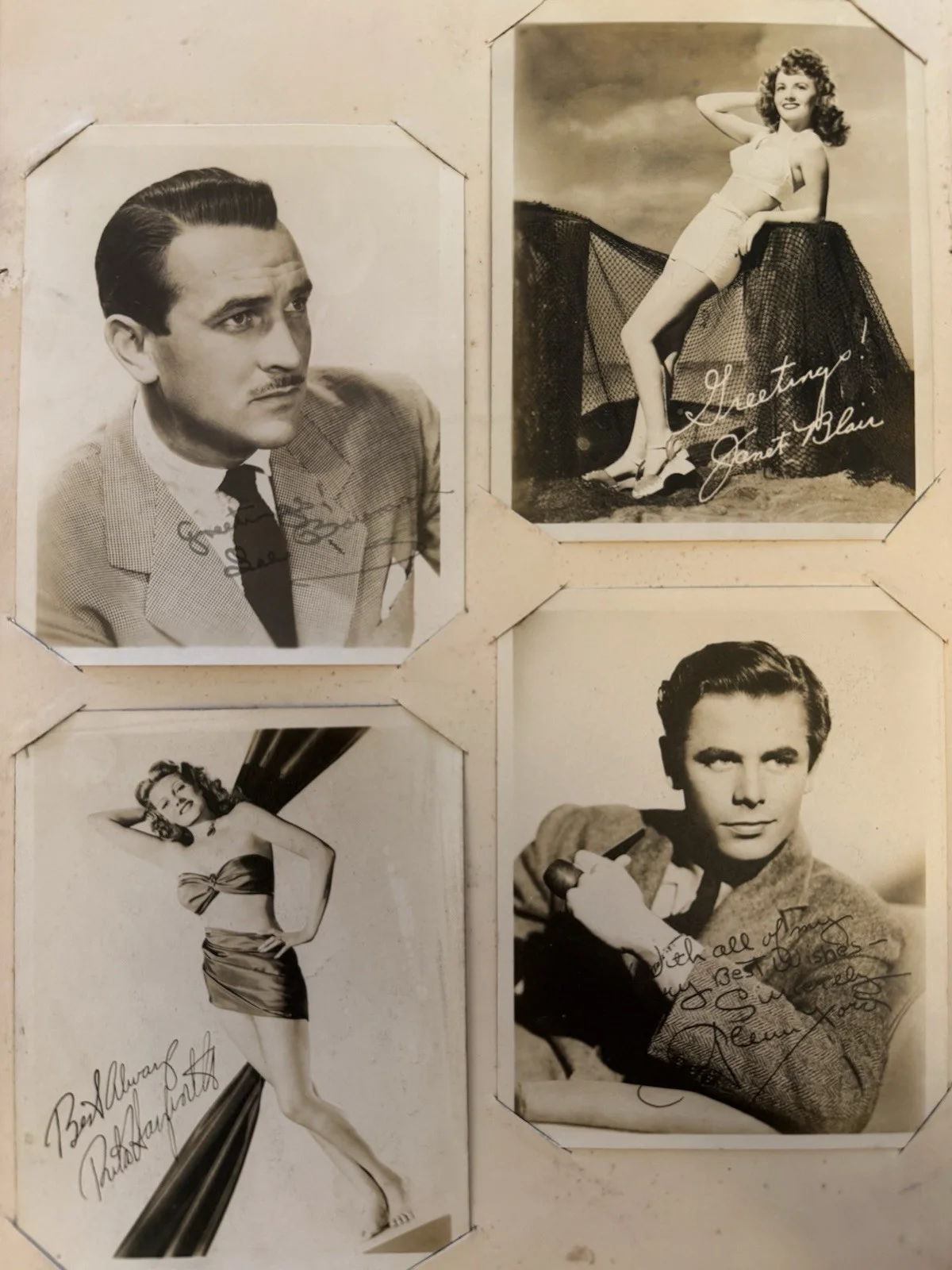 Vintage 1940s 1950s Hollywood Star Photos Rita Hayworth Three Stooges Glenn Ford, изображение 2