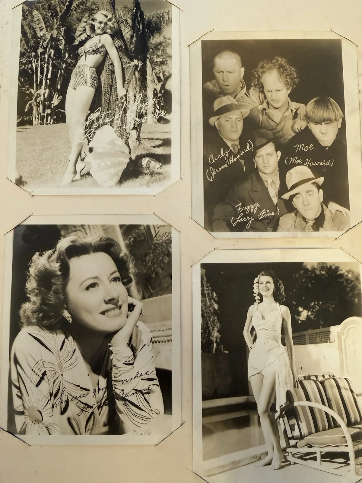Vintage 1940s 1950s Hollywood Star Photos Rita Hayworth Three Stooges Glenn Ford, изображение 3