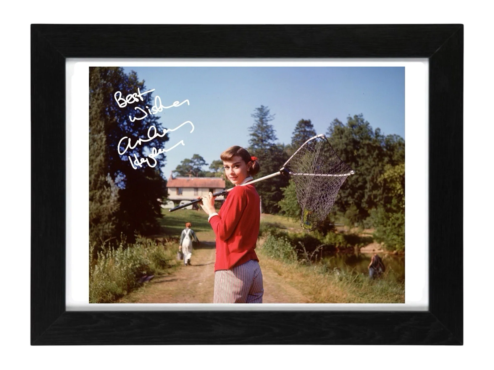 Audrey Hepburn Signed Autograph PHOTO Pre Print Film 6x4/A4/A4 Framed, изображение 2