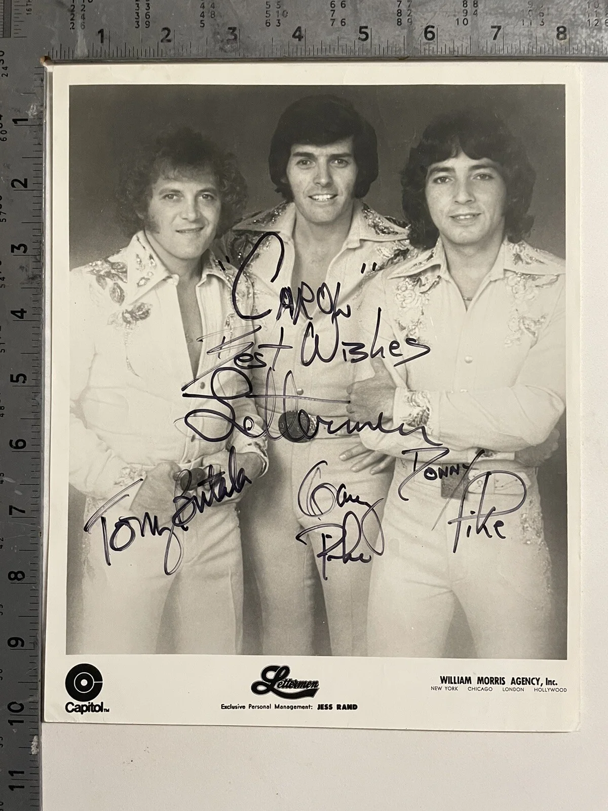 The Lettermen Publicity Photo SIGNED Autographed by all 3 members, изображение 2