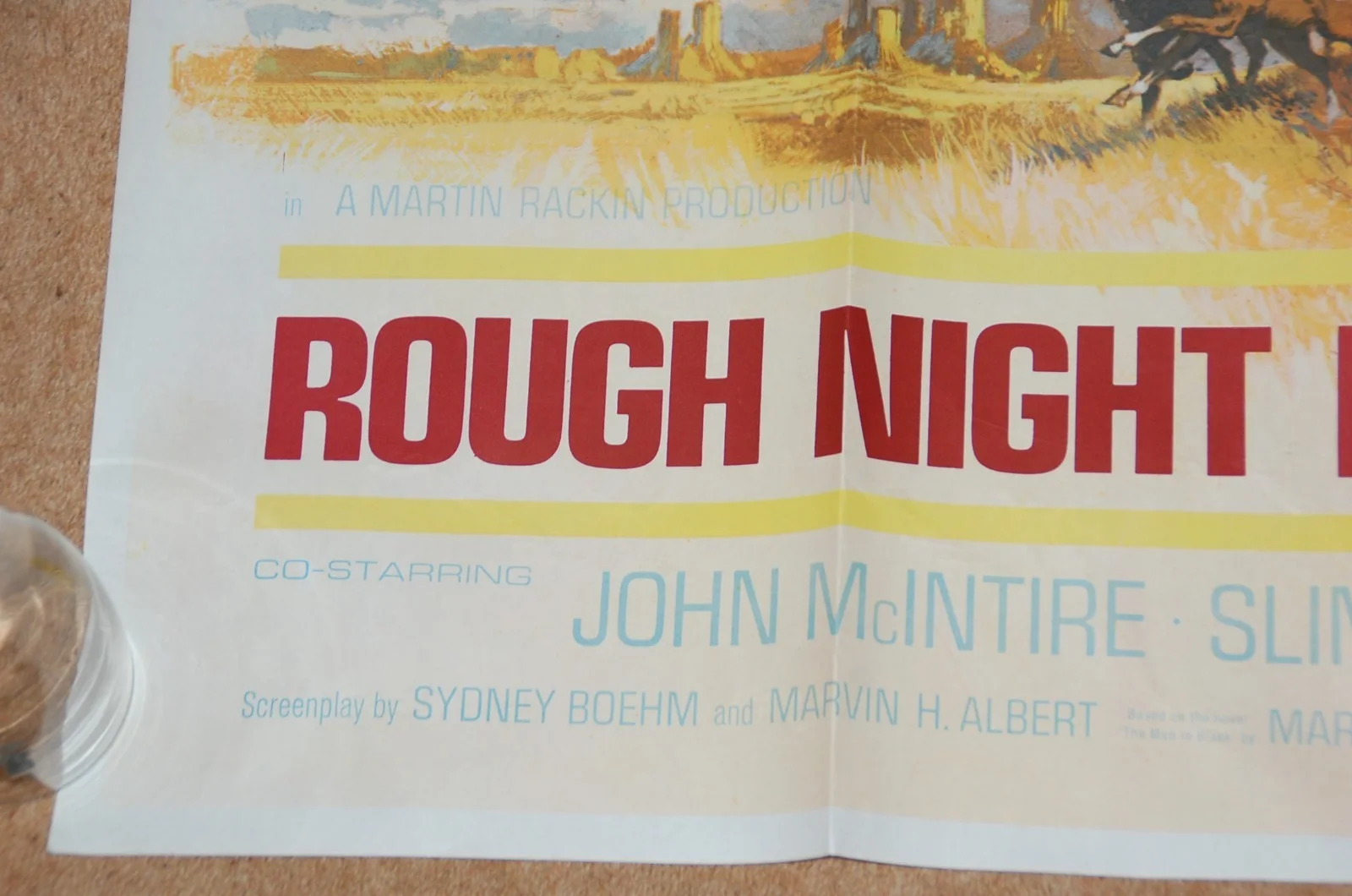 GEORGE PEPPARD in ROUGH NIGHT IN JERICHO (1967) - ORIG. UK QUAD POSTER, изображение 4
