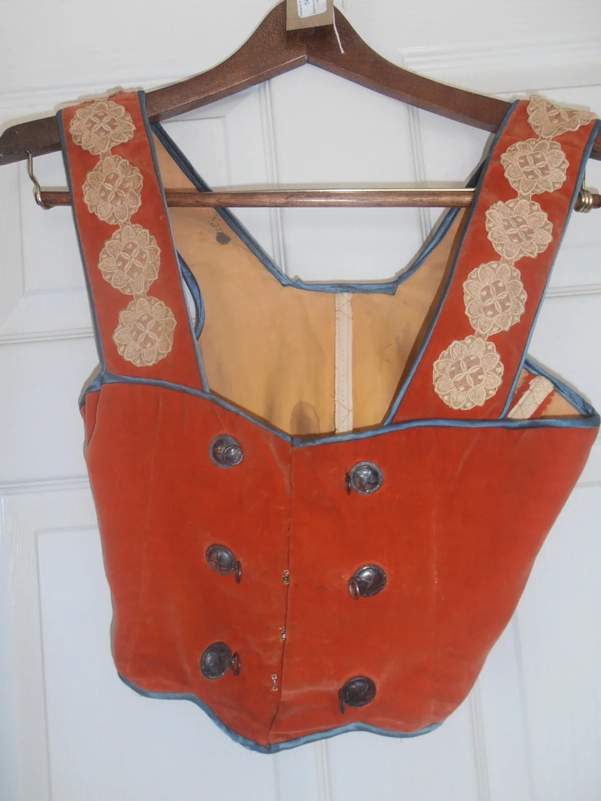 VERY RARE LAUREL & HARDY SCREEN WORN SWISS MISS(1938)ORANGE CORSET TOP, изображение 2