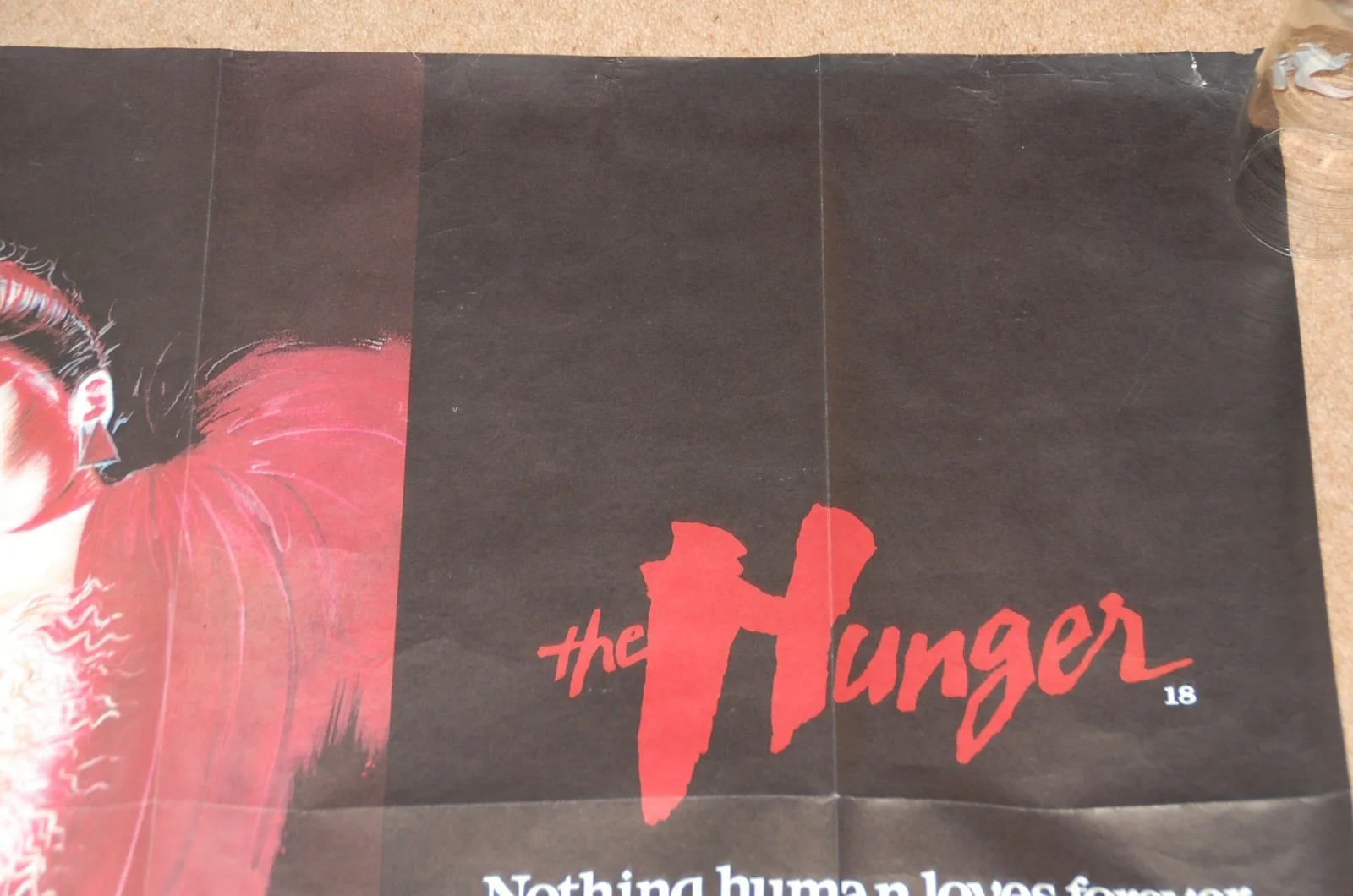 DAVID BOWIE & CATHERINE DENEUVE in THE HUNGER (1983) - RARE ORIG. UK QUAD POSTER, изображение 3