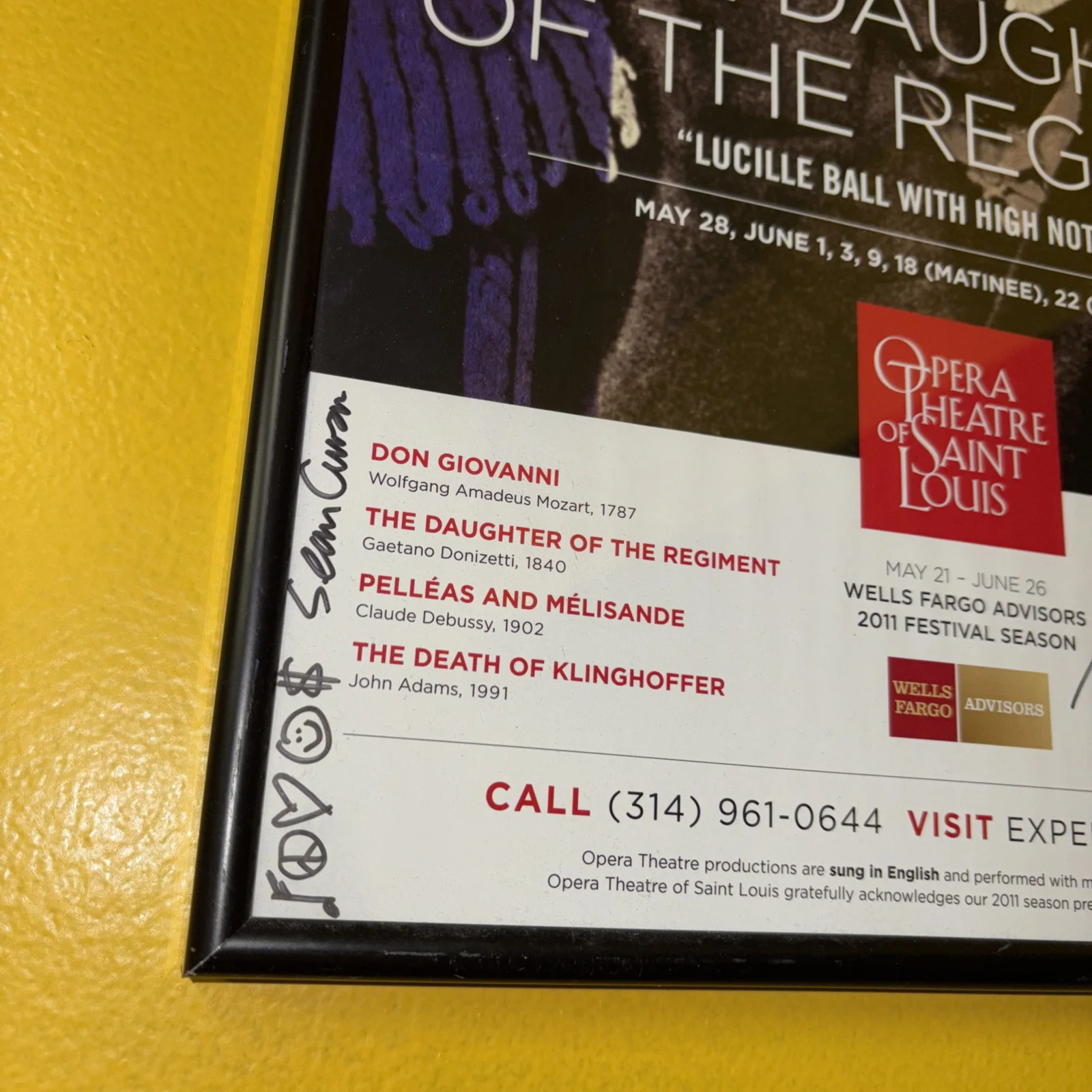 Sylvia McNair, Soprano — Sylvia McNair Signed! Daughter of the Regiment Opera Theatre Saint Louis Poster, изображение 2