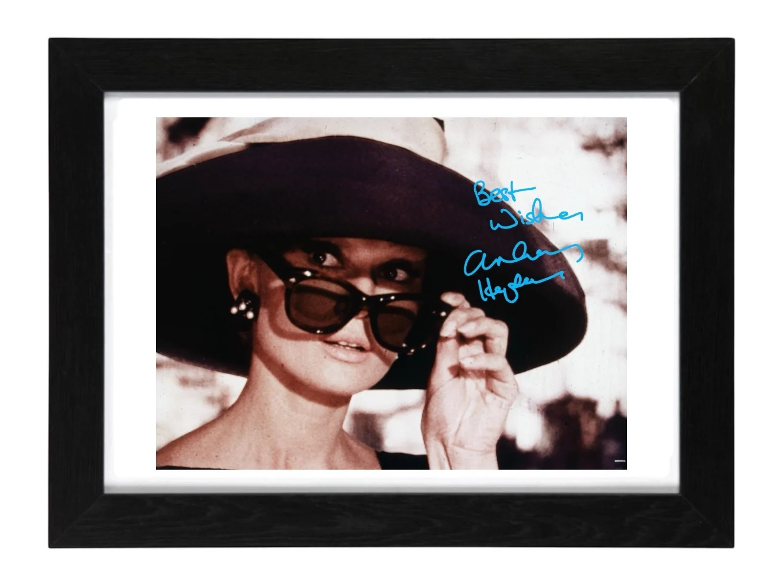 Audrey Hepburn Signed Autograph PHOTO Pre Print Film 6x4/A4/A4 Framed, image 3