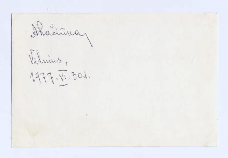 ANTANAS RACIUNAS - Signed Photo 1977 - Lithuanian Composer, изображение 2