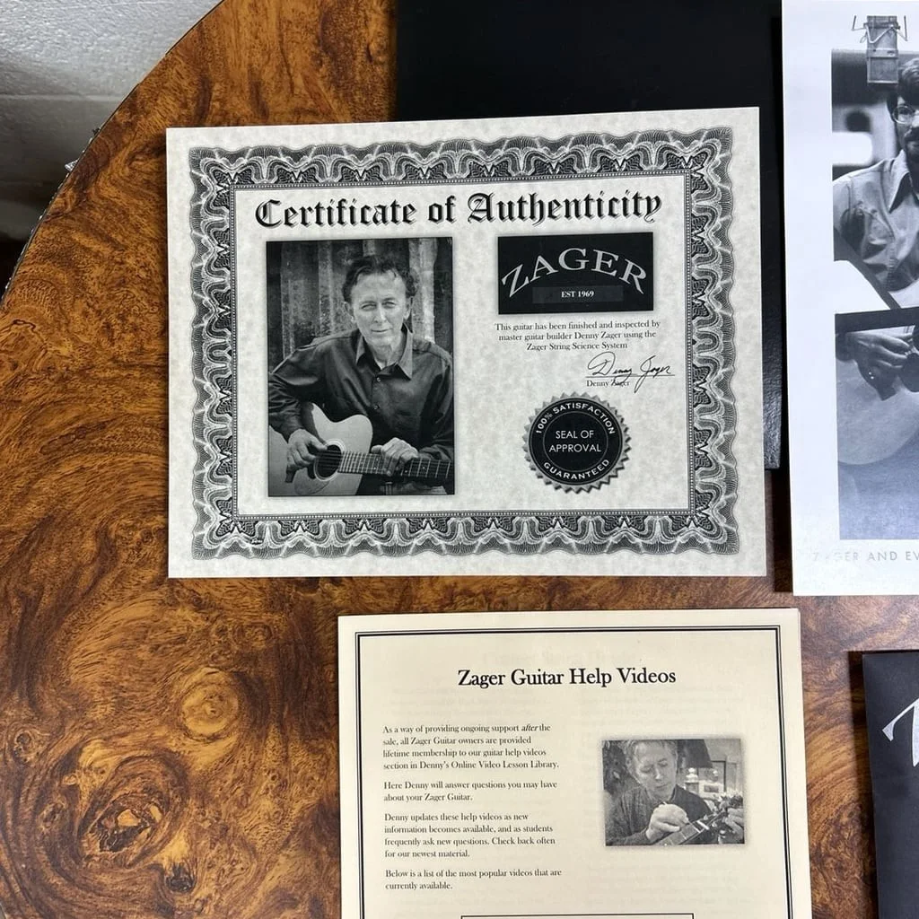 Zager Guitar Accessory Bundle: Signed Photo, COA, EZ-Play Strings, Pick & Manual, image 2
