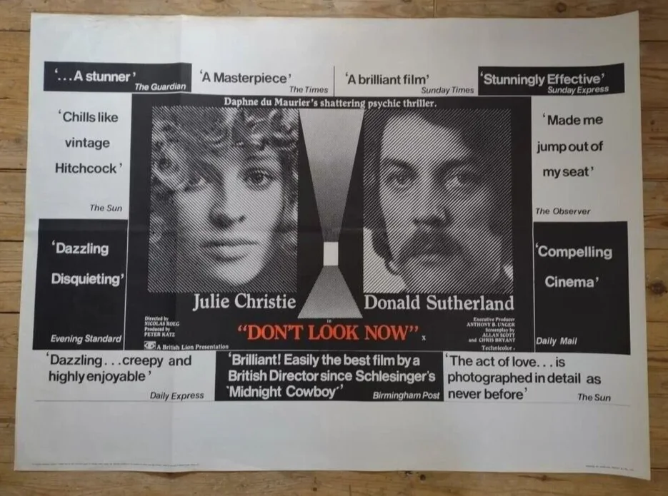 Don't Look Now 1973 Original UK Quad Poster Nicolas Roeg Donald Sutherland, изображение 4