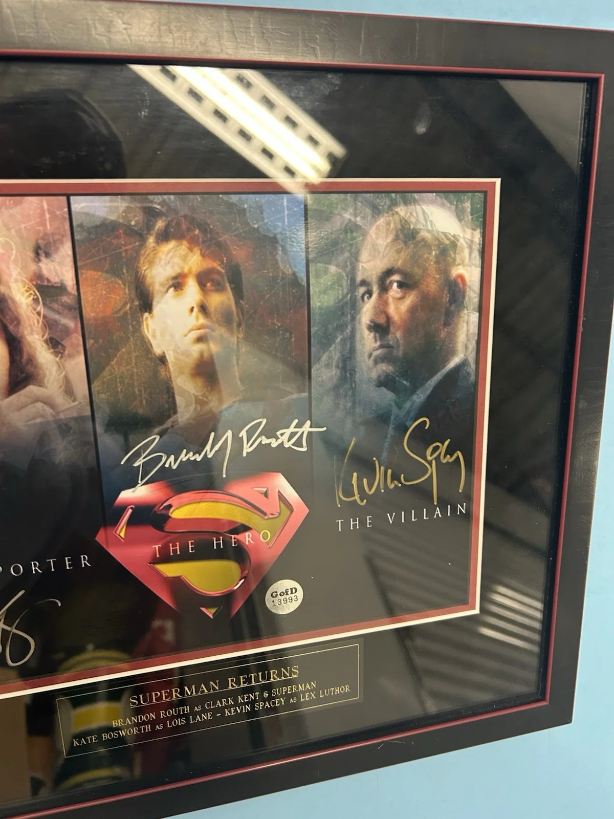 Brandon Routh, Kate Bosworth, Kevin Spacey — DC Superman Returns Routh Bosworth Spacey Signed Photo Framed Autographed COA, image 3