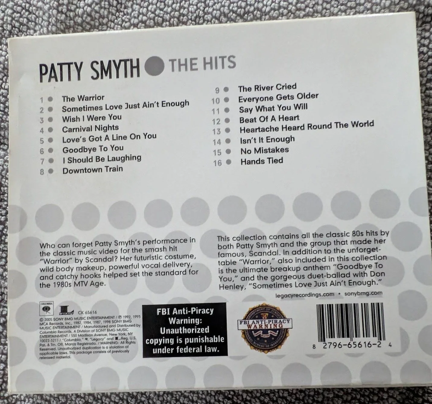 Patty Smyth The Hits Greatest Hits CD 16 Tracks Pop Rock Music, изображение 2