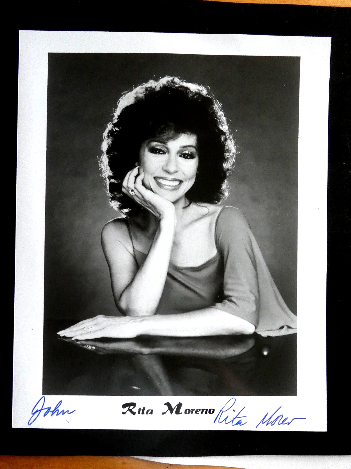 Rita Moreno — Rita Moreno Signed 8x10 Photo BW Joh Corry Collection