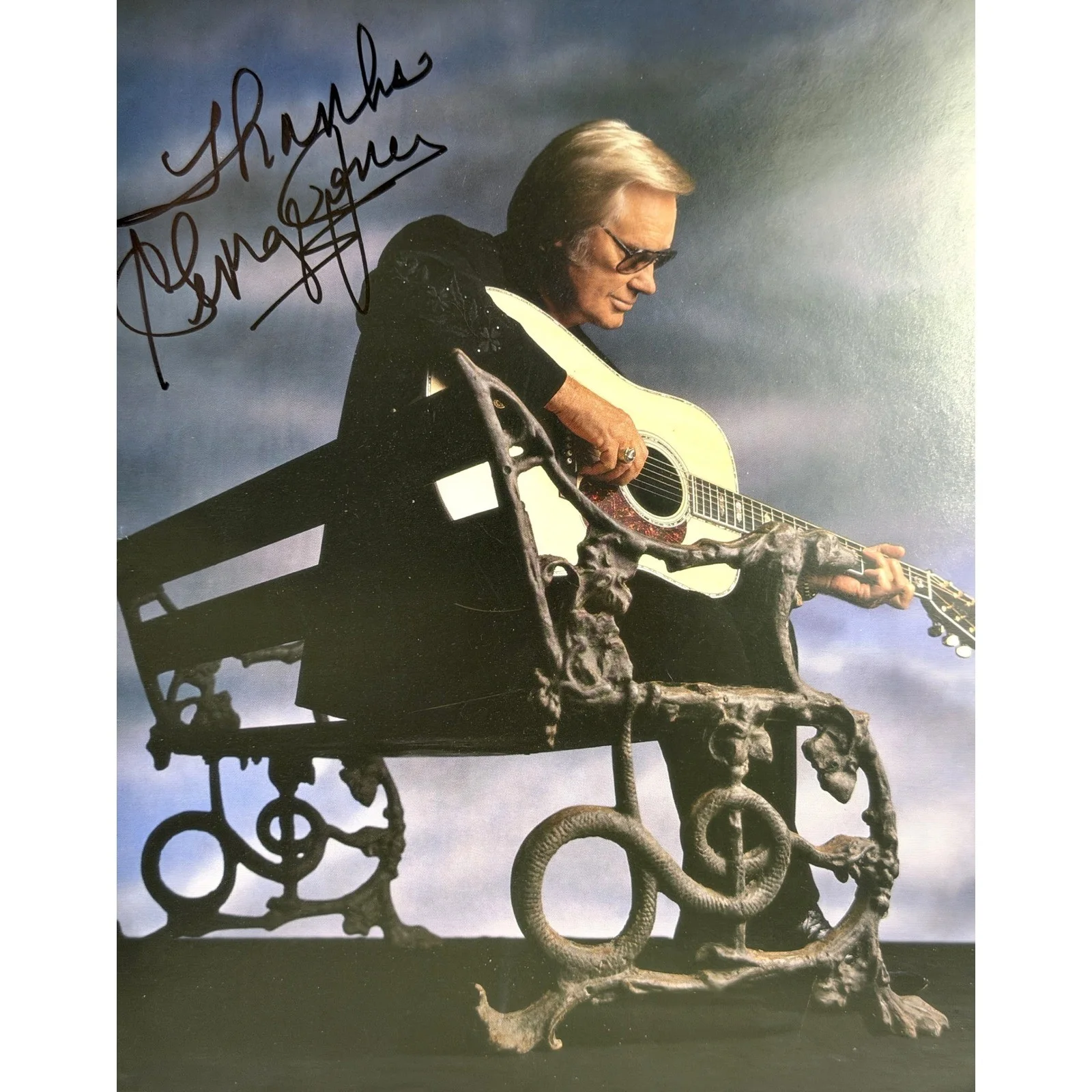 George Jones Signed Autographed Photo Thanks Inscription Country Music Legend, изображение 2