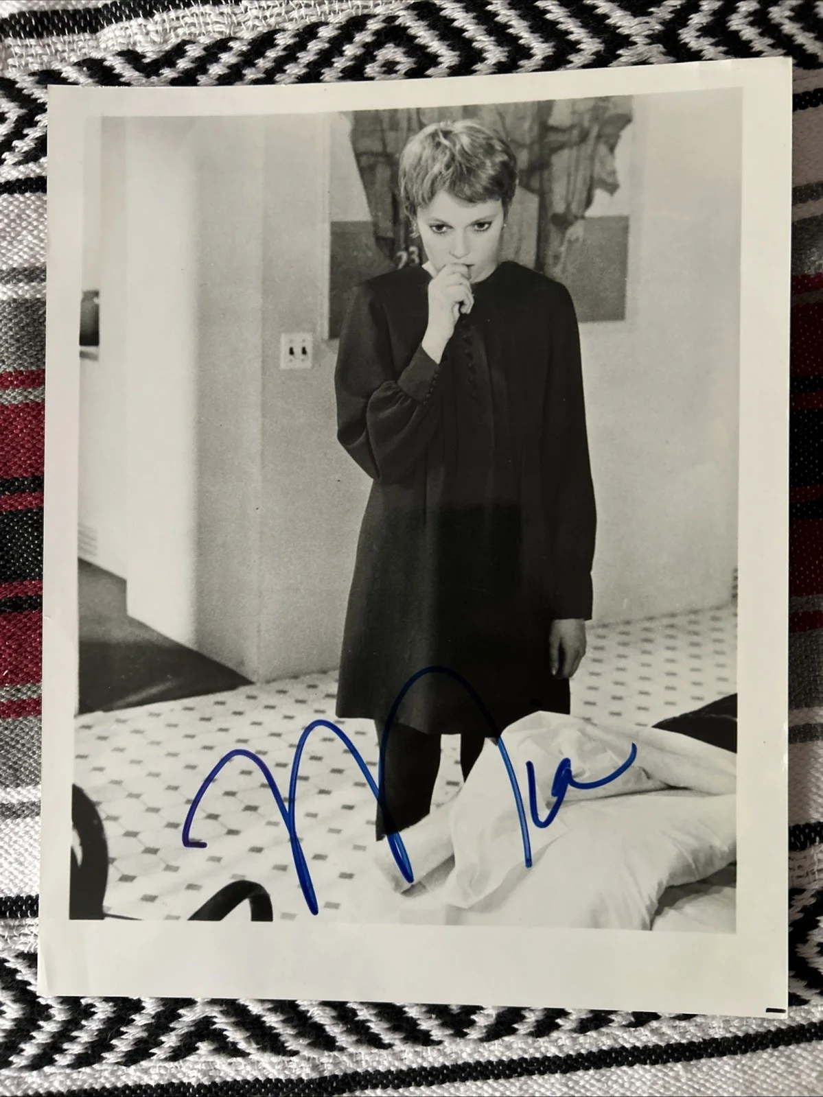 Mia Farrow — Signed Mia Farrow Rosemary‘s Baby Promotional Photograph 8x10