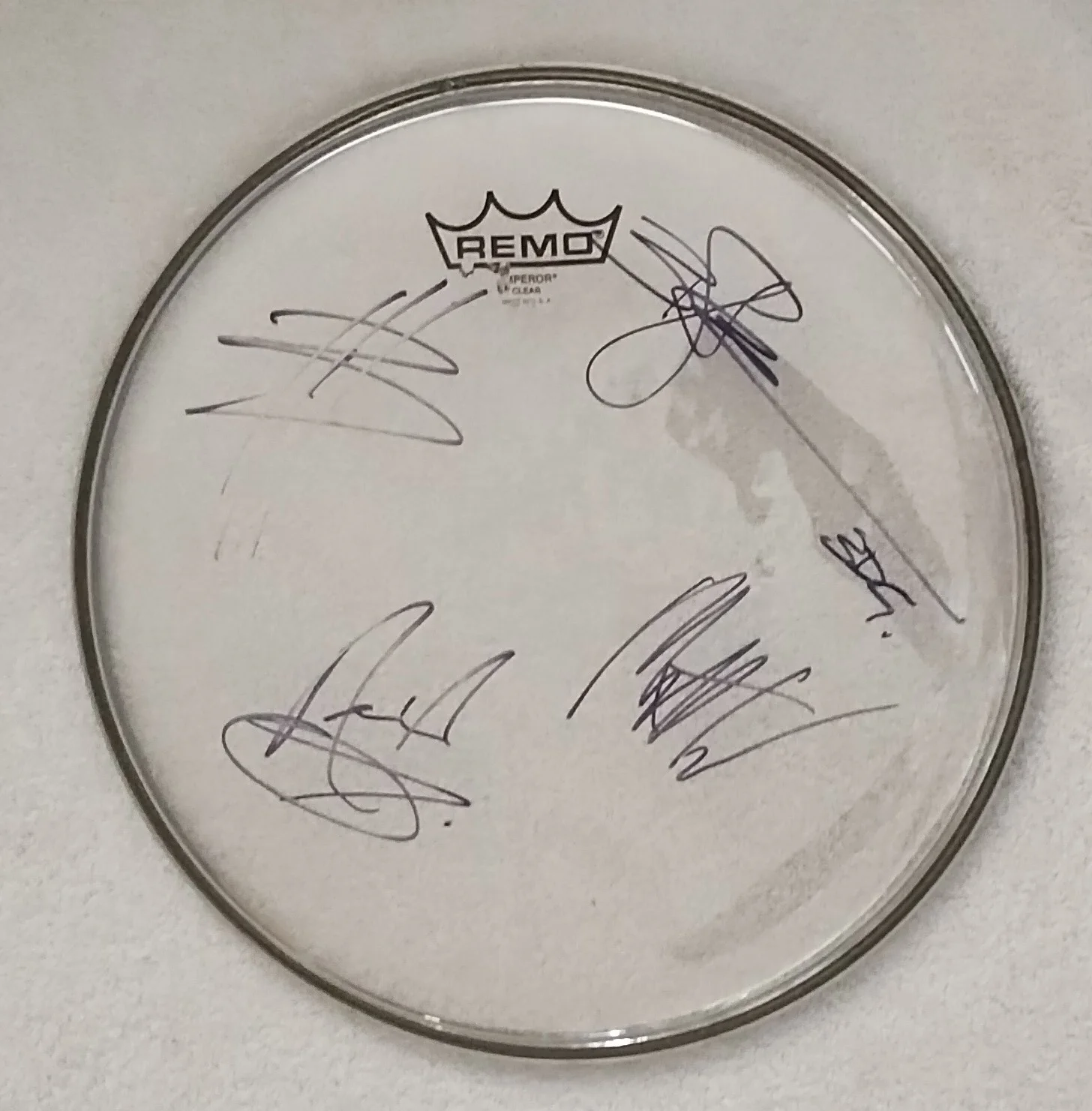 THREE DAYS GRACE SIGNED DRUM HEAD STAGE USED AND PLAYED EXPLOSIONS TOUR 2023, image 3