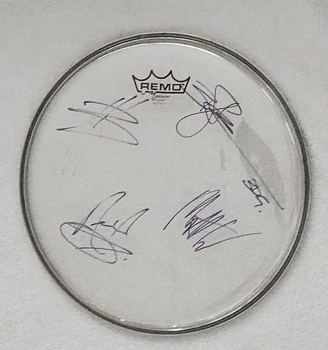 THREE DAYS GRACE SIGNED DRUM HEAD STAGE USED AND PLAYED EXPLOSIONS TOUR 2023, image 4