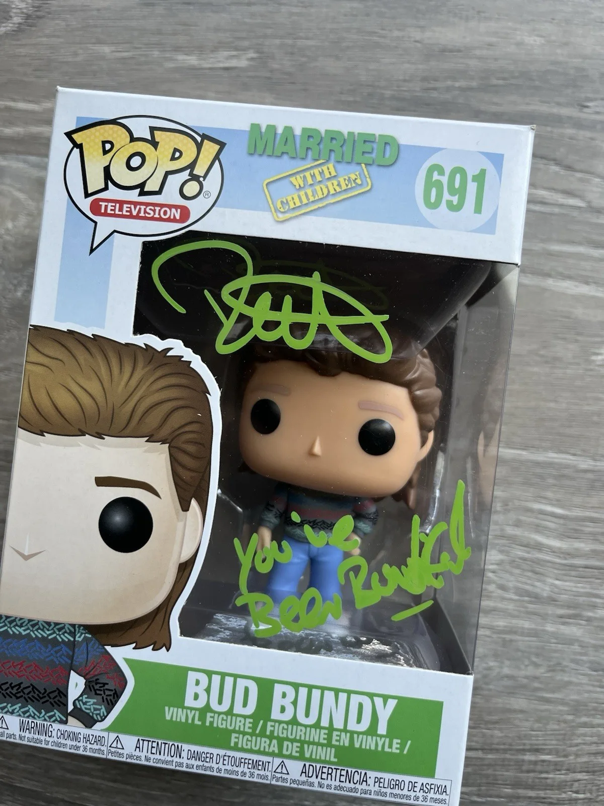 David Faustino — David Faustino Signed Bud Bundy Funko Pop JSA COA Married With Children Auto, image 3