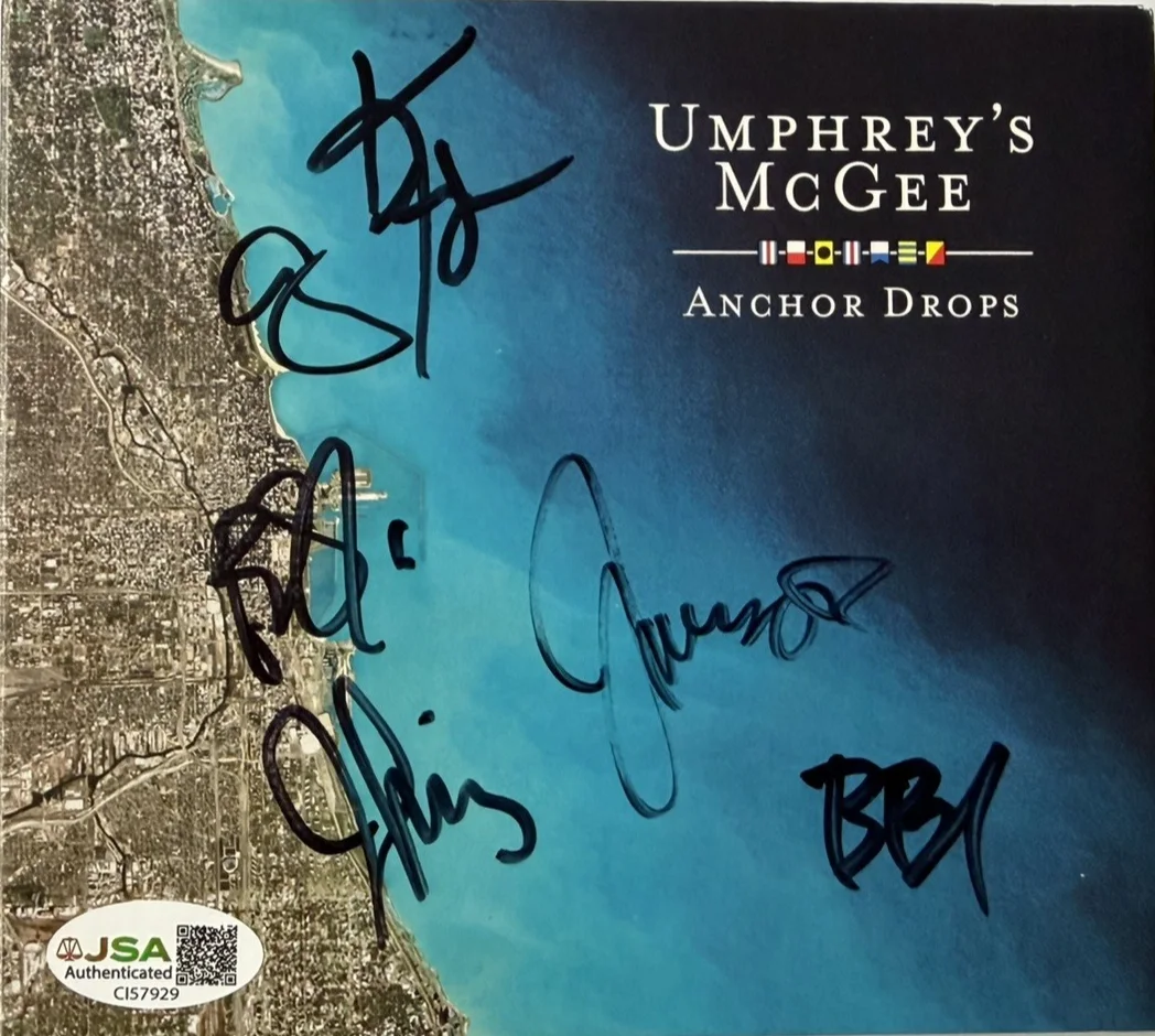 Umphrey’s McGee Signed Anchor Drops CD Insert (Cover) Auto Full Band JSA COA, image 5