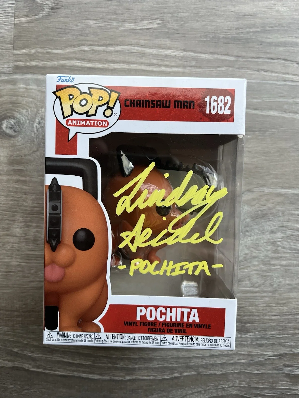 Lindsay Seidel — Lindsay Seidel Signed Pochita Funko Pop JSA COA Chainsaw Man Anime Autograph, изображение 2