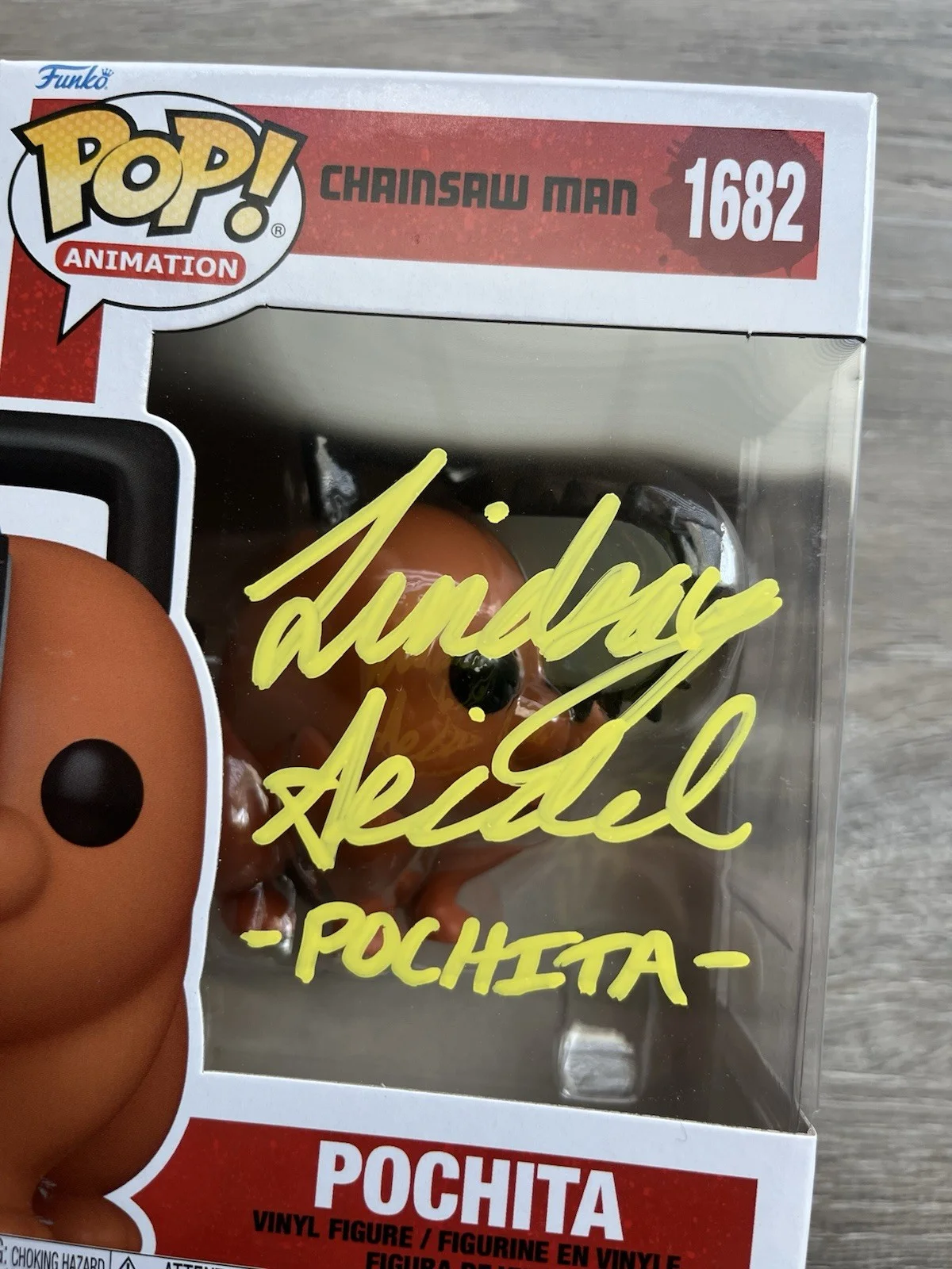 Lindsay Seidel — Lindsay Seidel Signed Pochita Funko Pop JSA COA Chainsaw Man Anime Autograph, изображение 3