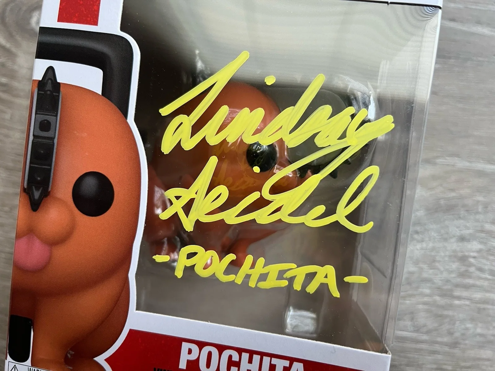 Lindsay Seidel — Lindsay Seidel Signed Pochita Funko Pop JSA COA Chainsaw Man Anime Autograph, изображение 4