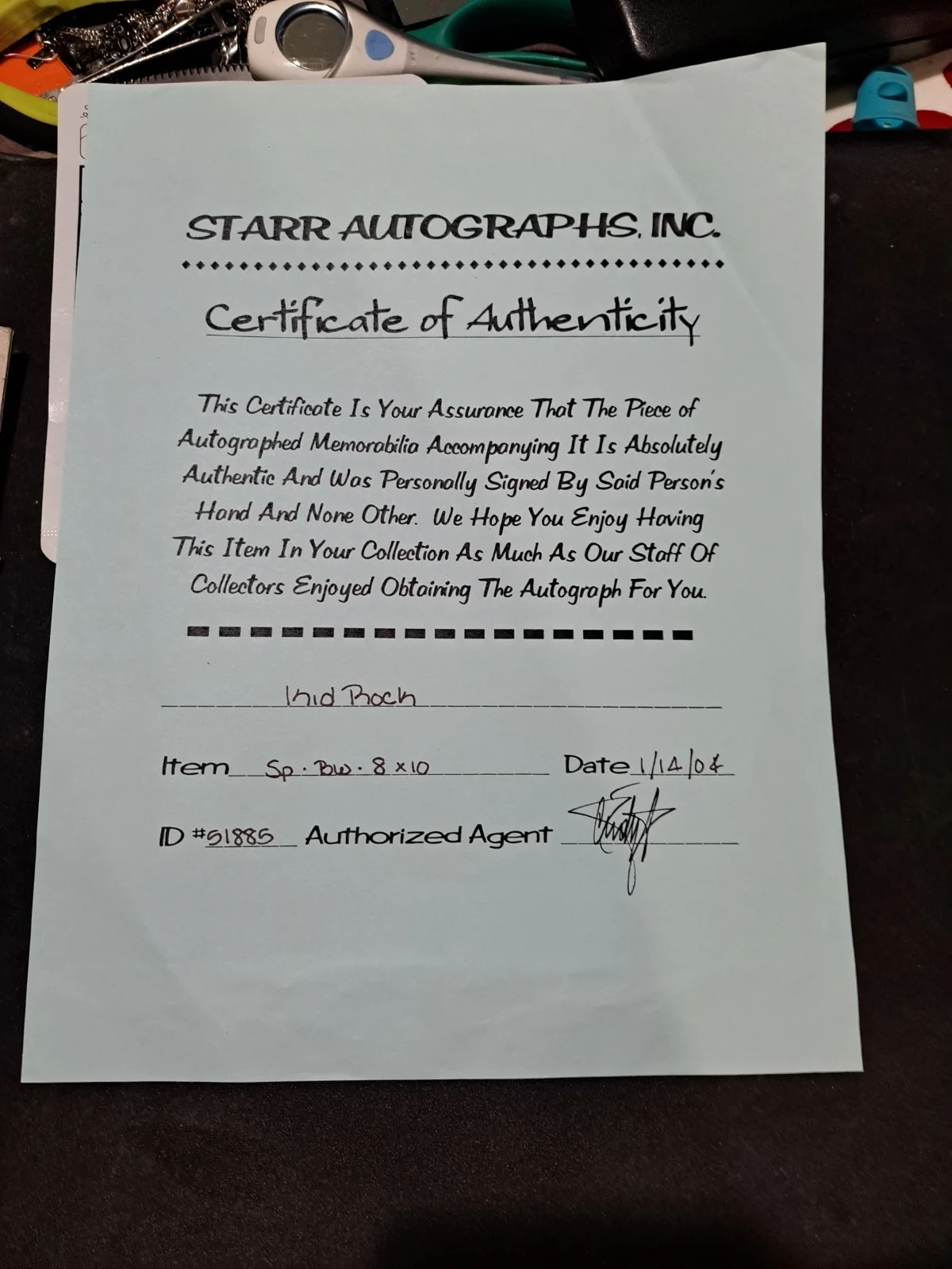 Certified Authenticity Kid Rock 2004 Signed Photo Rare, image 4