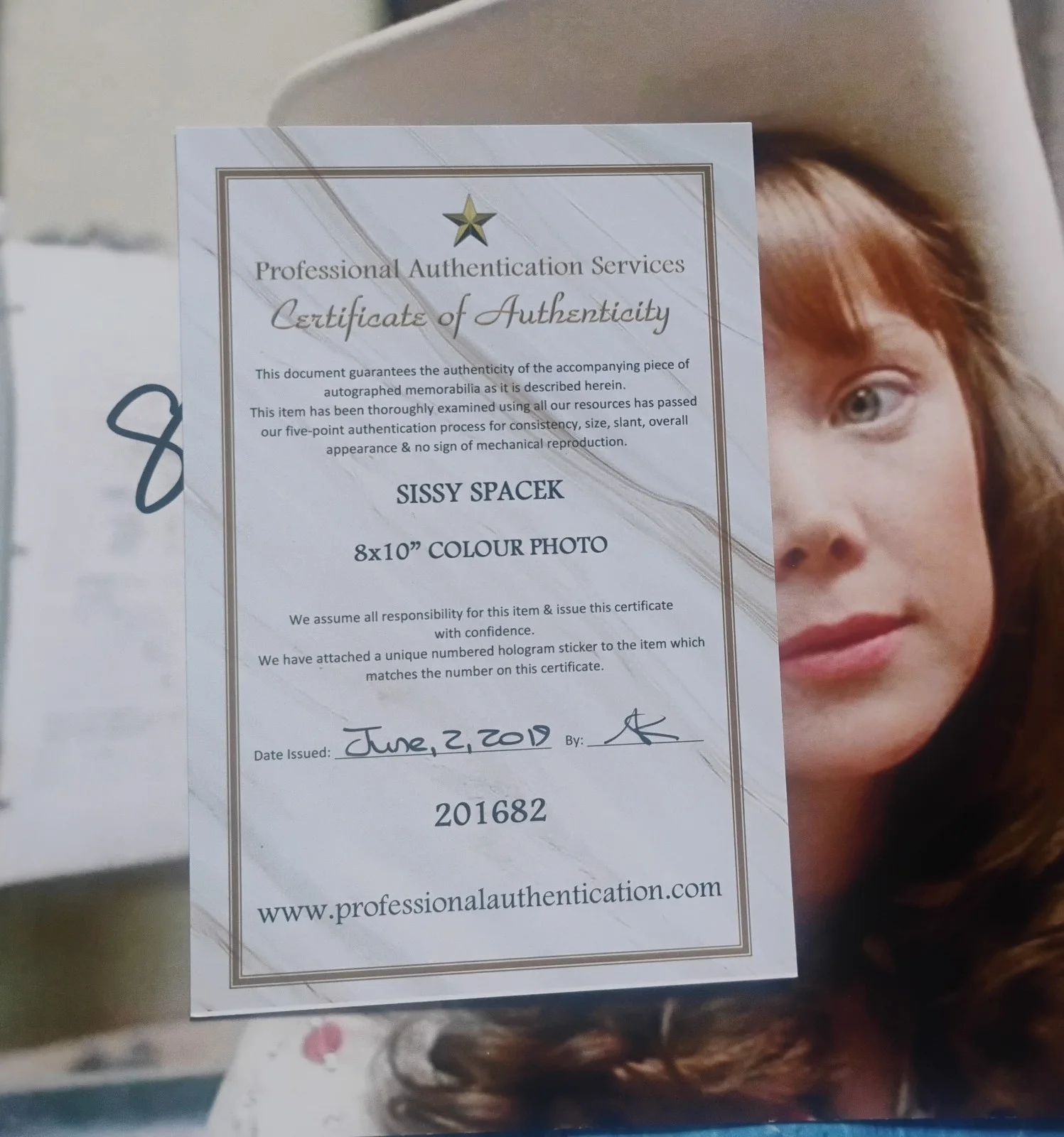Sissy Spacek Hand Signed 8x10 Photo COA Coal Miner's Daughter NO US TARIFF, изображение 4