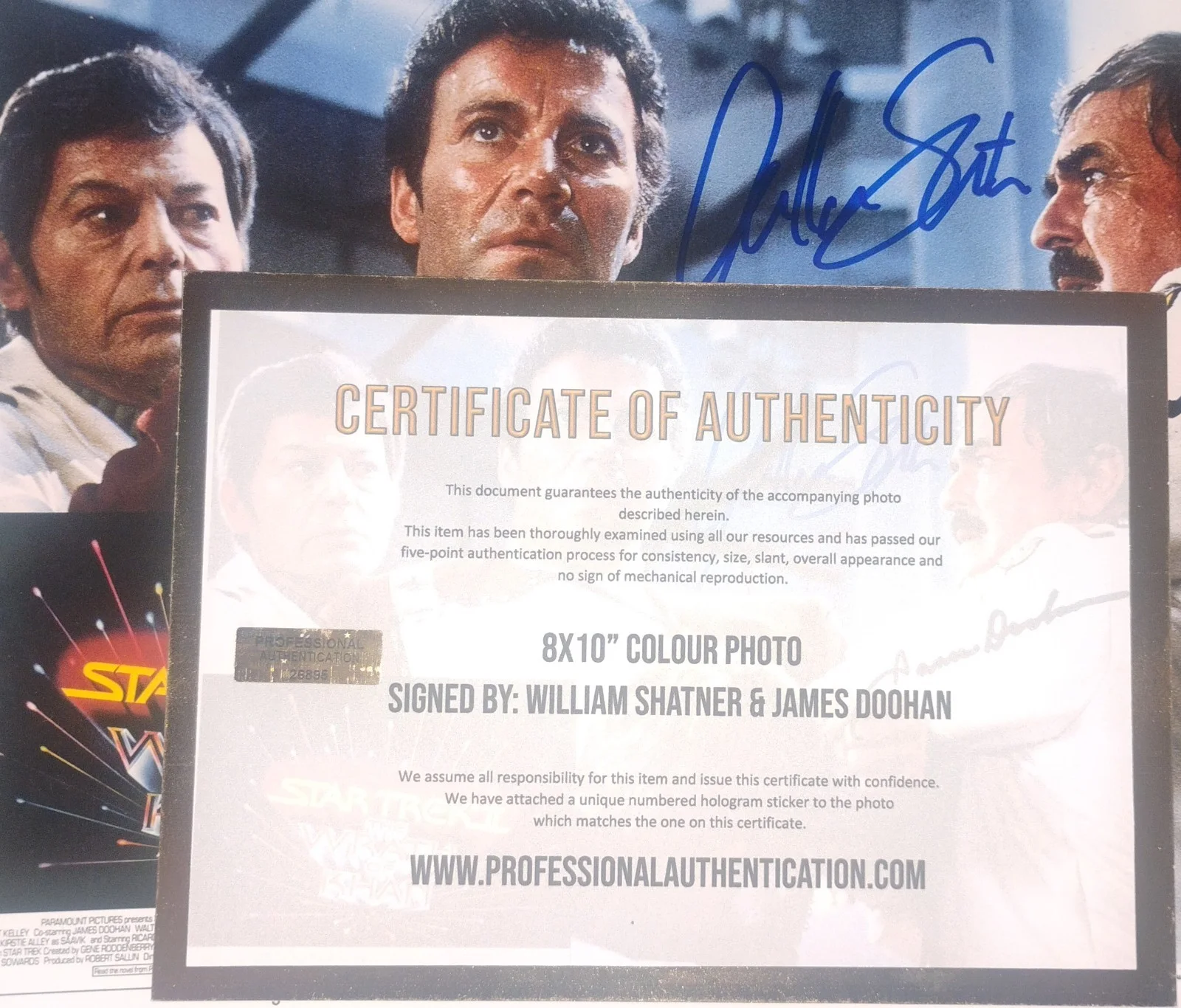 James Doohan & William Shatner Hand Signed 8x10 Photo COA Star Trek NO US TARIFF, изображение 5