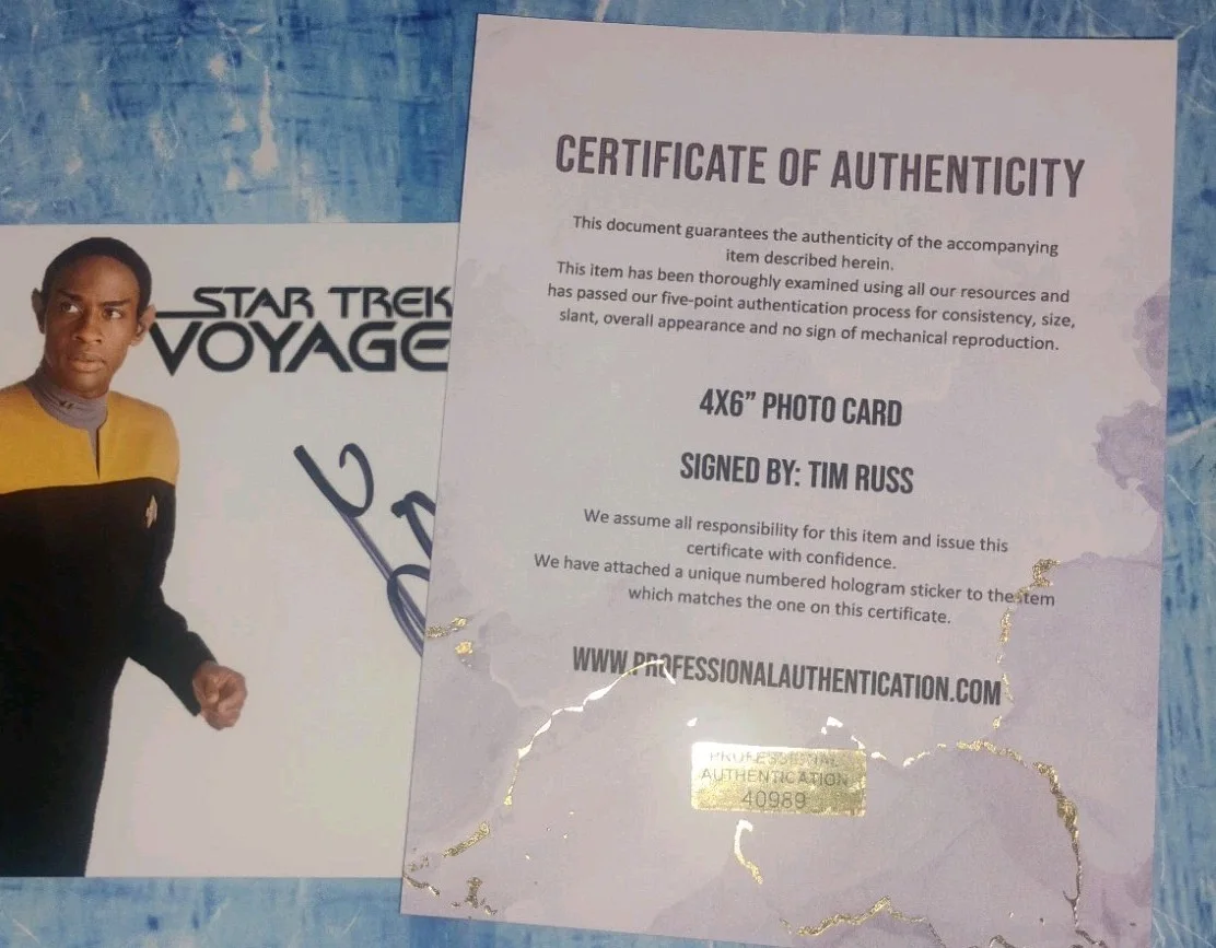 Tim Russ Hand Signed Autograph Photo COA Star Trek Voyager NO US TARIFFS, изображение 4