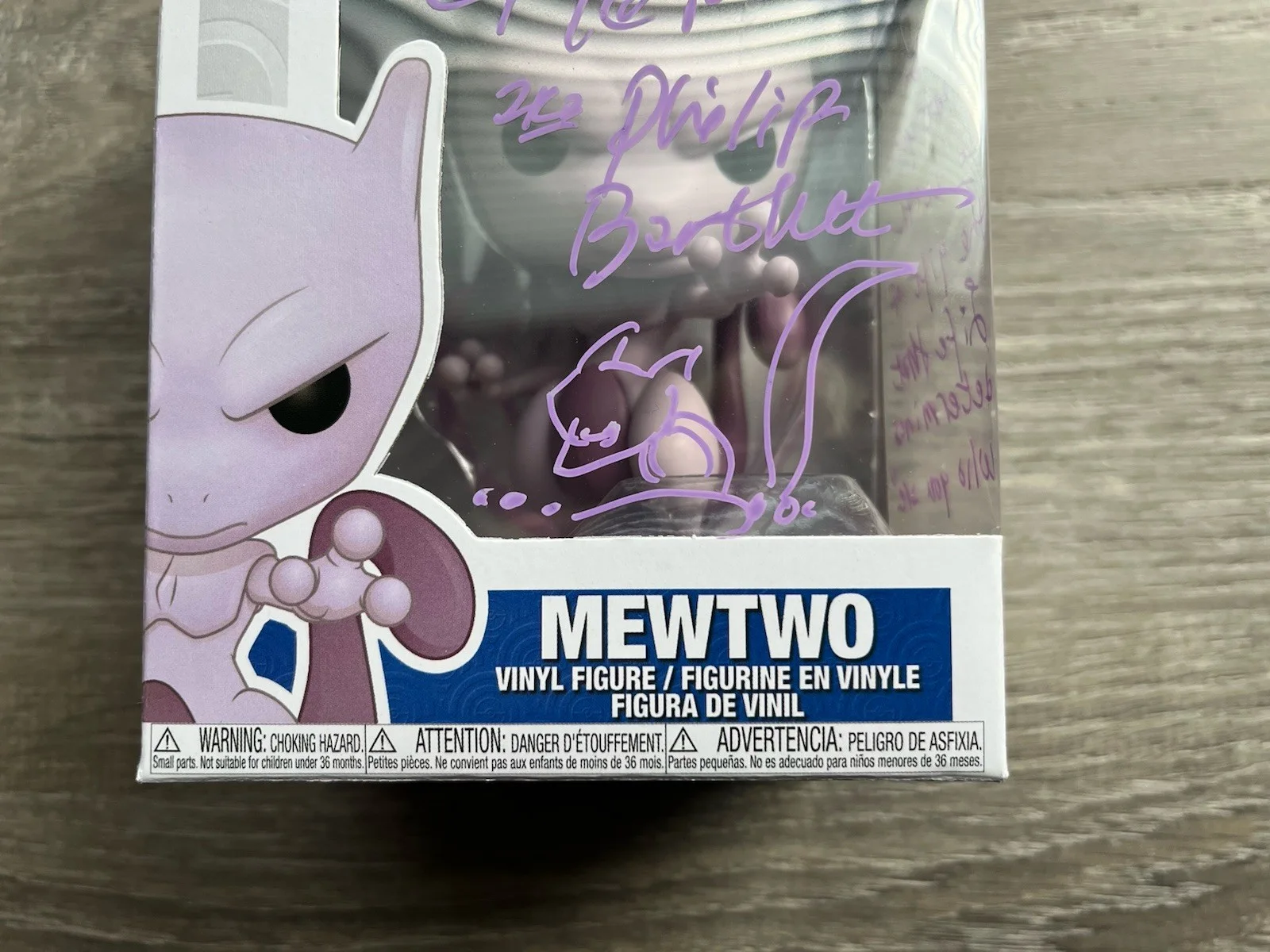 Jay Goede — Jay Goede Signed Sketched MewTwo Funko Pop JSA COA Pokemon Philip Bartlett Anime, изображение 5