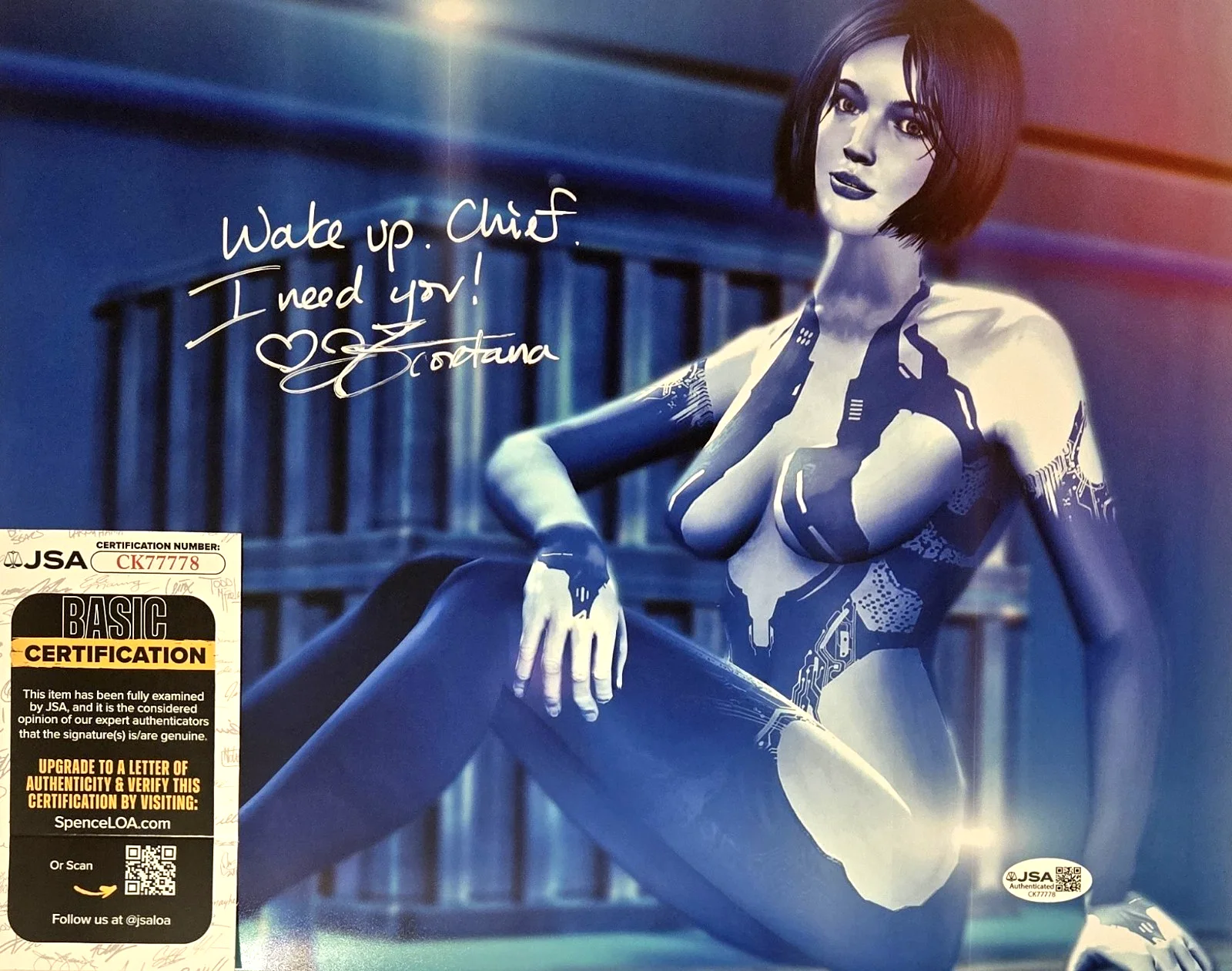 Jen Taylor — Jen Taylor Signed Photo Halo Autograph Cortana 11x14 The Weapon XBox JSA COA 778