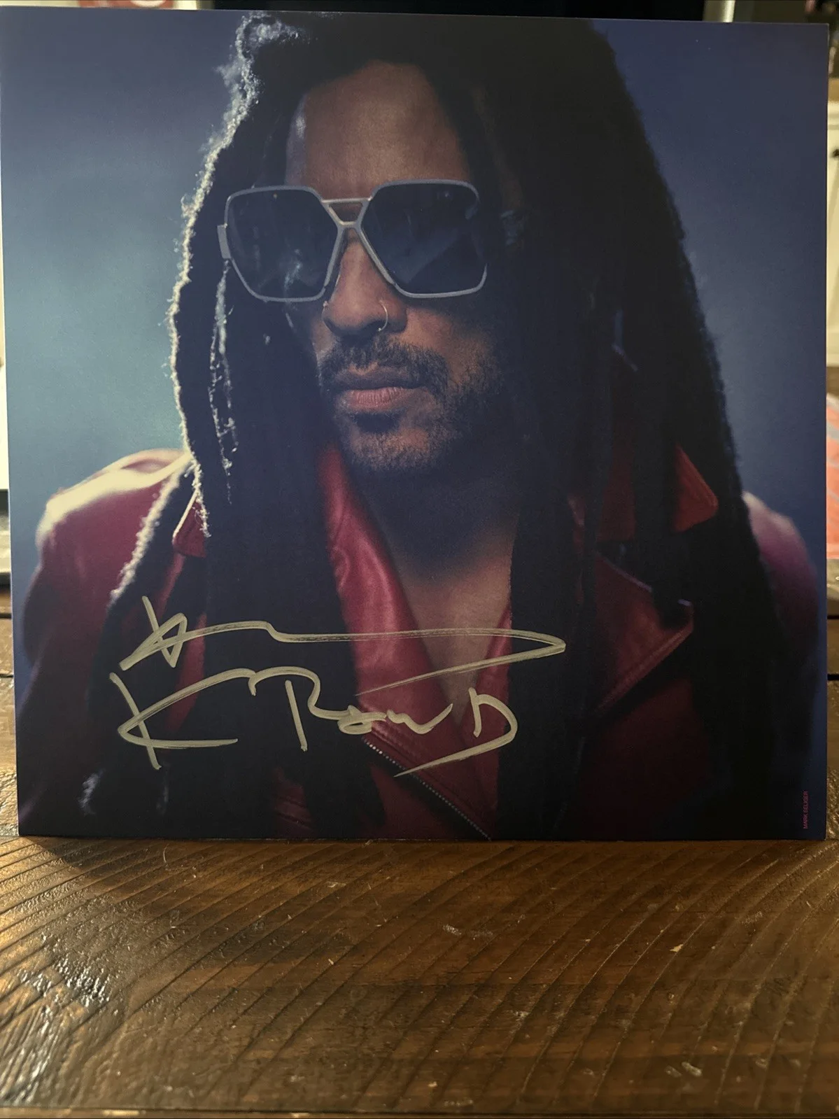 Lenny Kravitz - Blue Electric Light - Blue & Pink Double Vinyl Signed Art Print, изображение 3