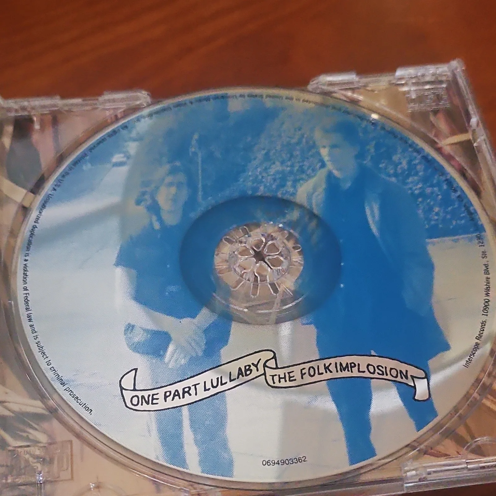 The Folk Implosion One Part Lullaby Autographed by Lou Barlow CD & Booklet, image 3