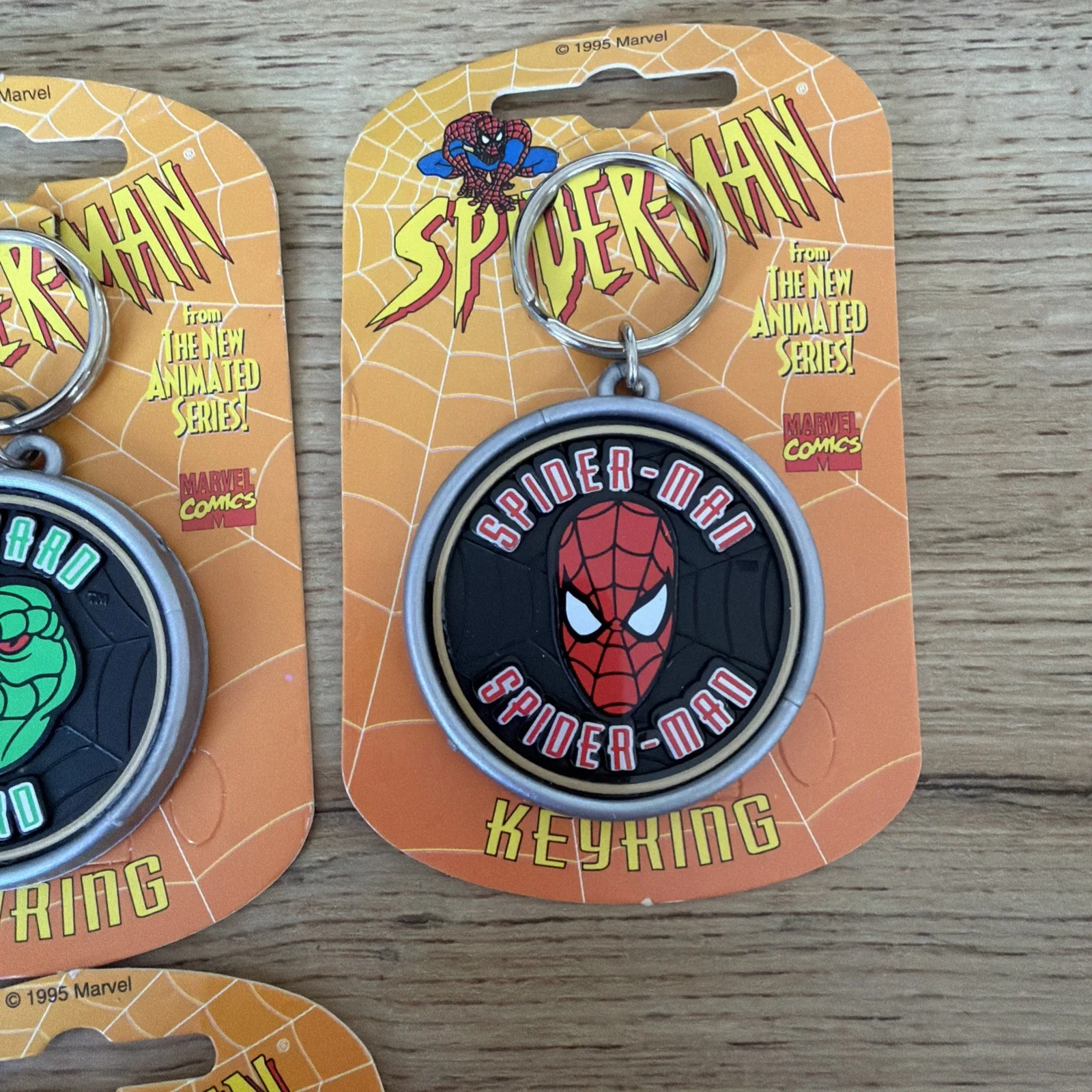 Rare Marvel 1995 Spiderman Keyring Set Of 6 New Old Stock, изображение 4
