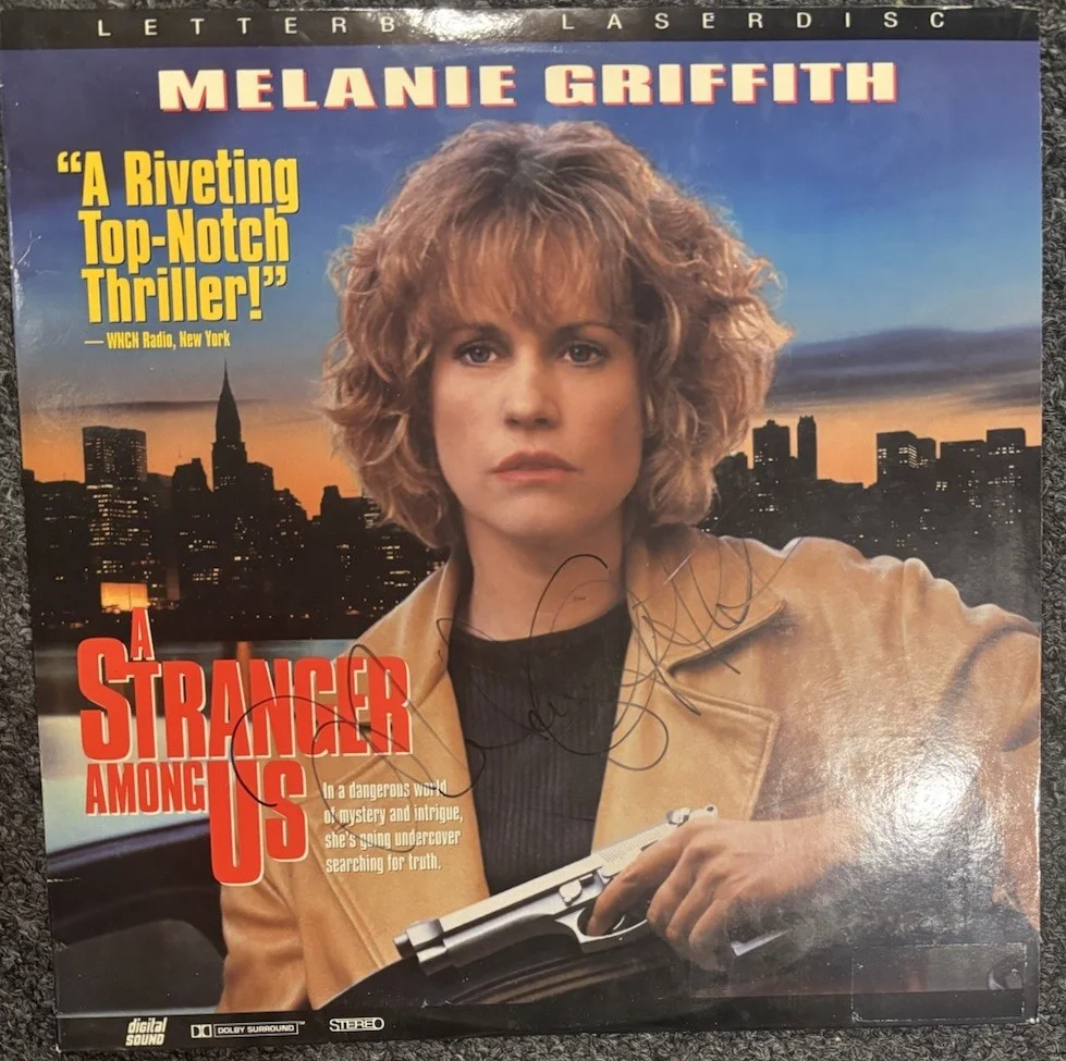 Melanie Griffith Signed Autographed A STRANGER AMONG US Movie Laserdisc, image 2
