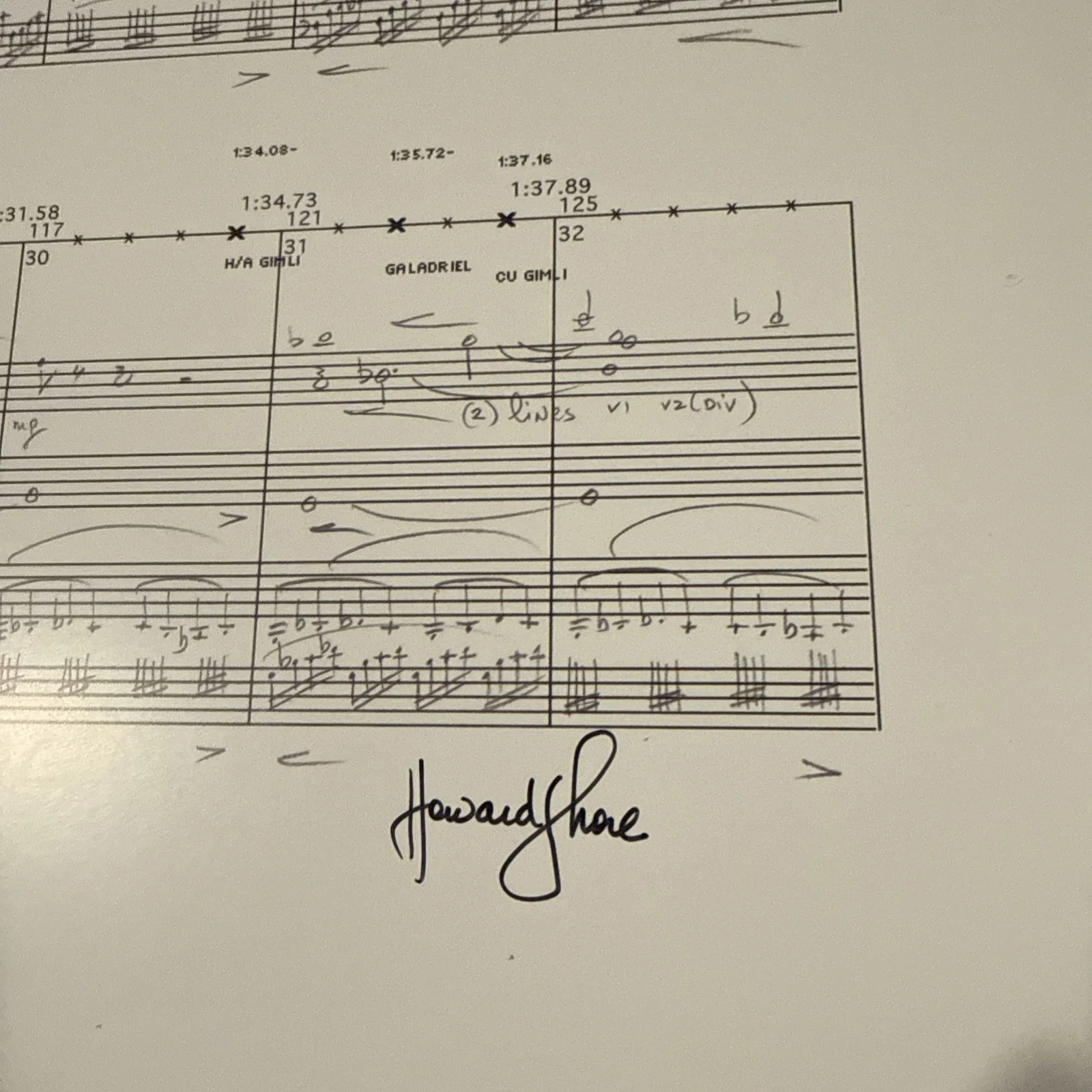 SIGNED HOWARD SHORE ANTHOLOGY VINYL THE LORD OF THE RINGS COMPOSER SHEET MUSIC, image 3