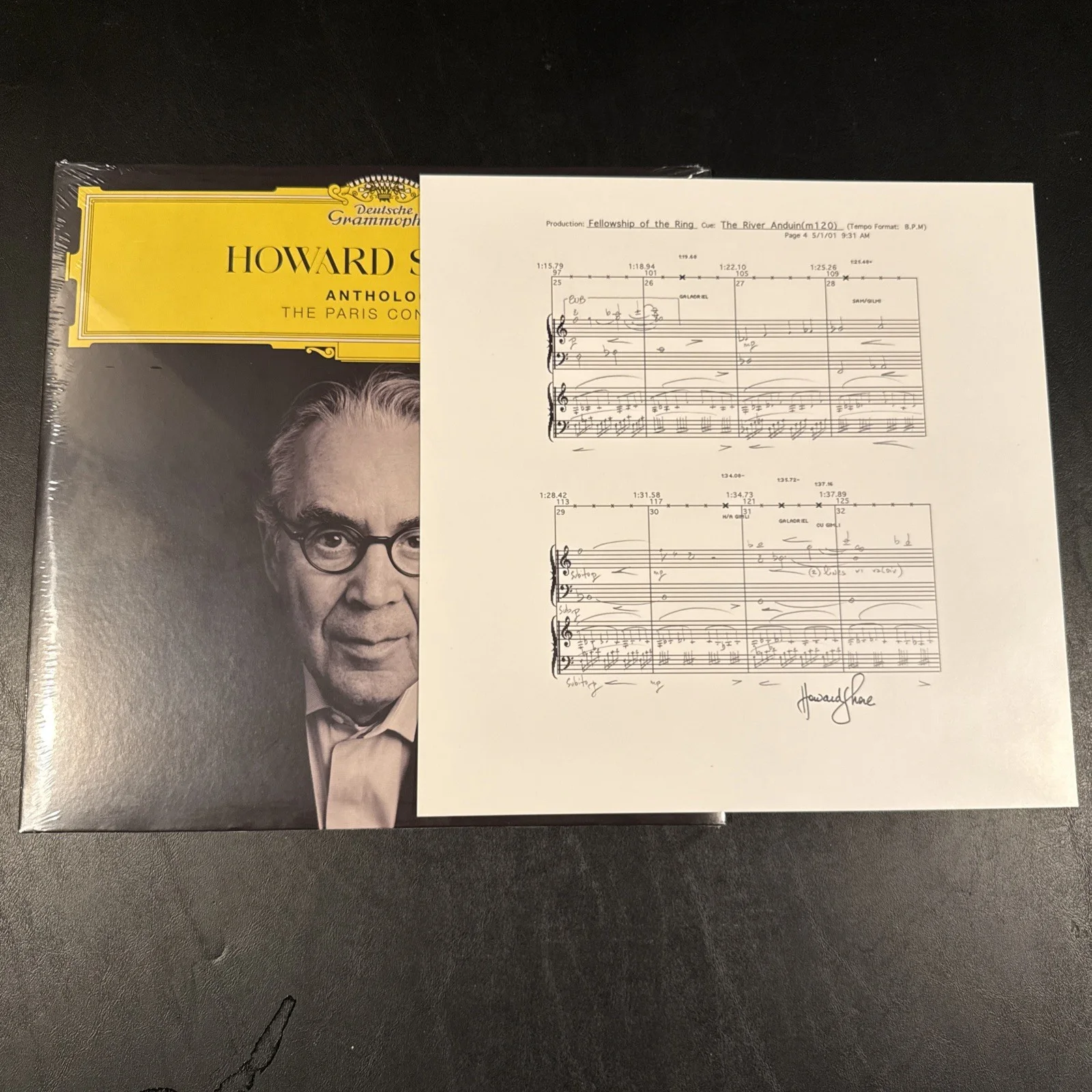 SIGNED HOWARD SHORE ANTHOLOGY VINYL THE LORD OF THE RINGS COMPOSER SHEET MUSIC, image 5
