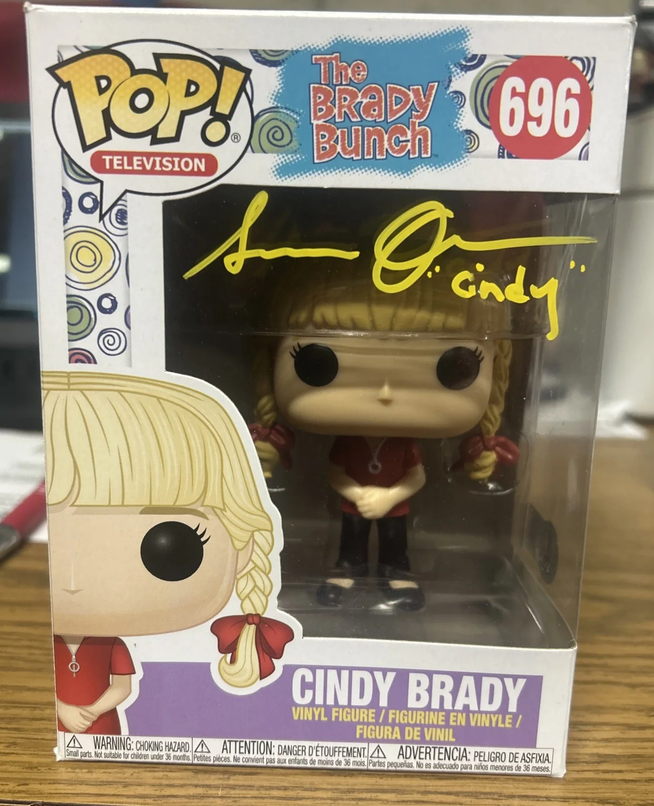Susan Olsen — SUSAN OLSEN SIGNED CINDY BRADY FUNKO POP THE BRADY BUNCH BECKETT WITNESS