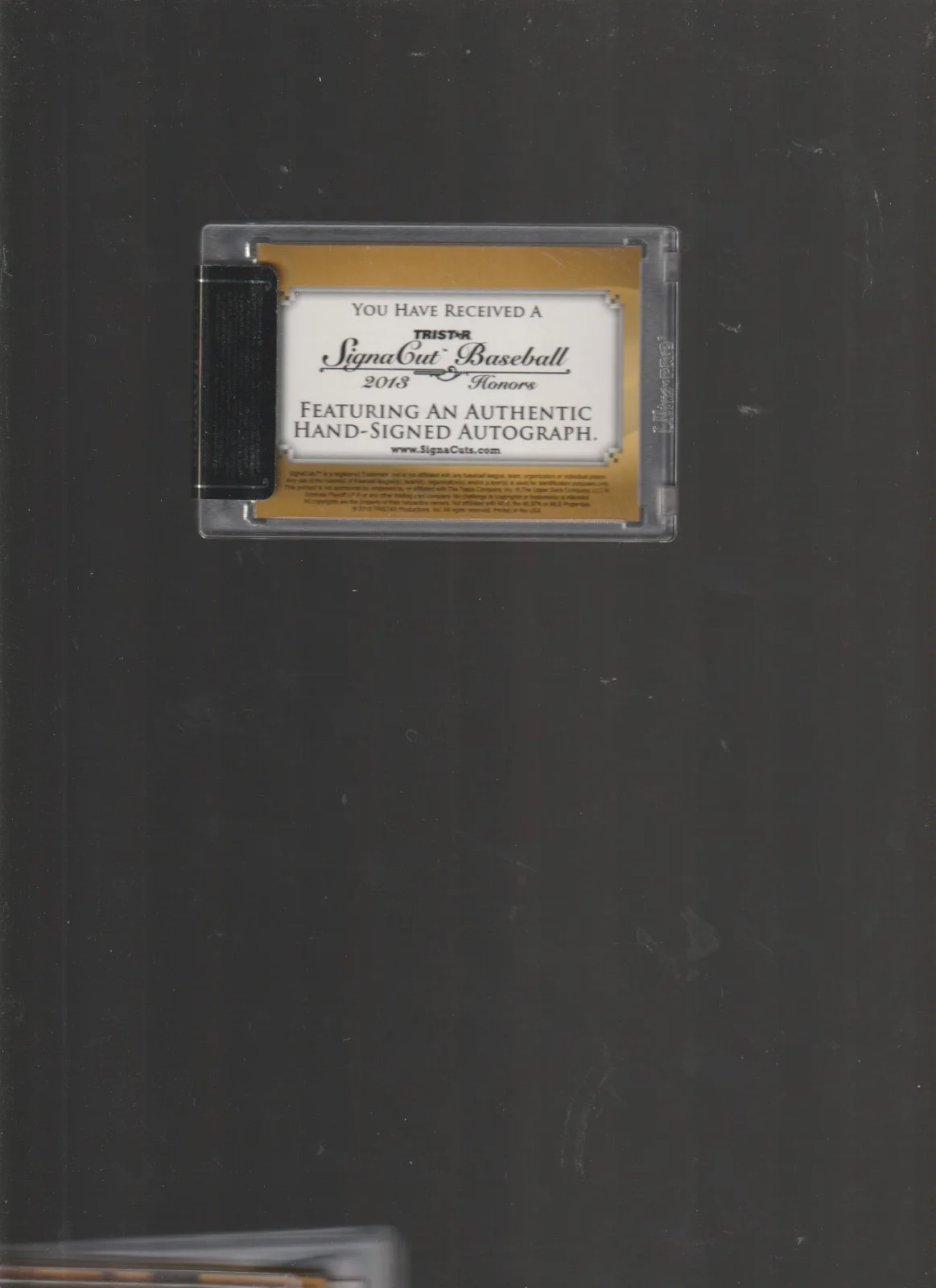 Debbie Reynolds — 2013 TRISTAR SIGNACUT BASEBALL BOB FELLER MINT, image 2