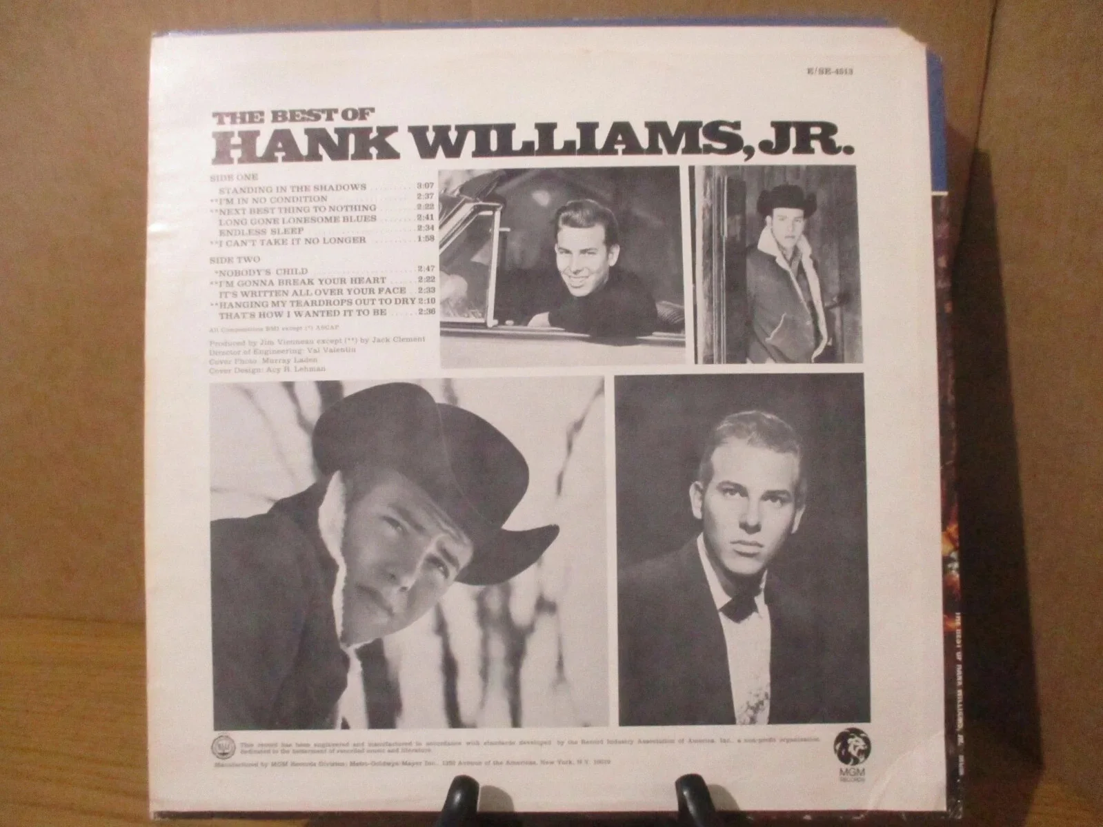 HANK WILLIAMS JR. (BOCEPHUS) AUTHENTIC AUTOGRAPHED/SIGNED VINYL RECORD ALBUM, image 3