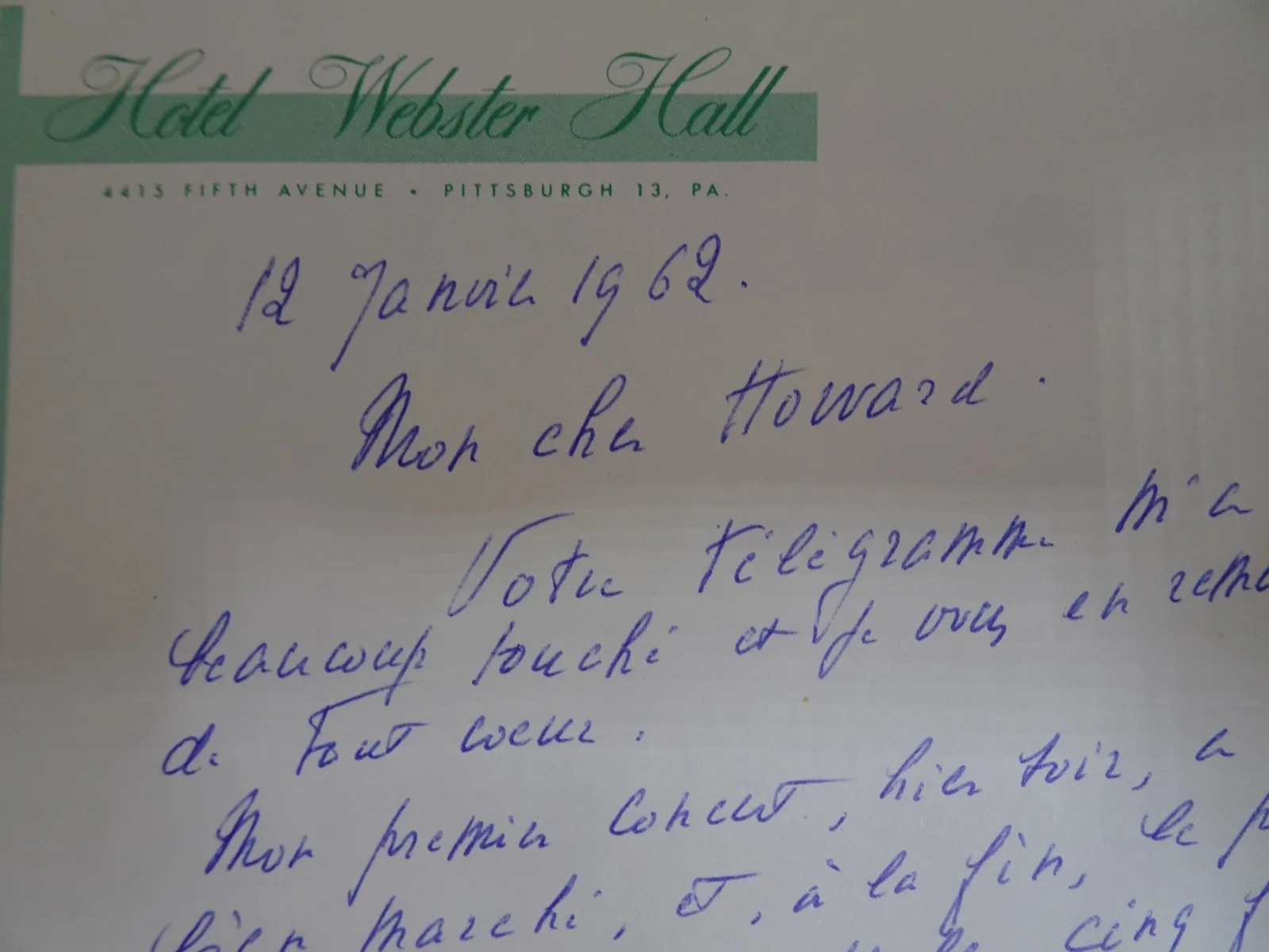 Paul Paray — Paul Paray French Conductor Autograph Letter to Symphony Manager Harrington 1962, изображение 3