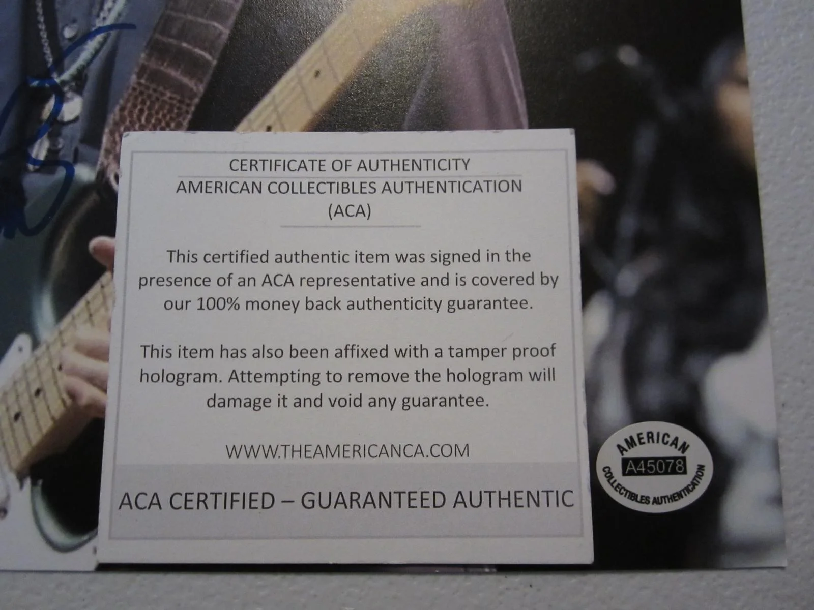 SIGNED Eric Clapton 8x10 Photo W/ holo COA Autographed, image 2