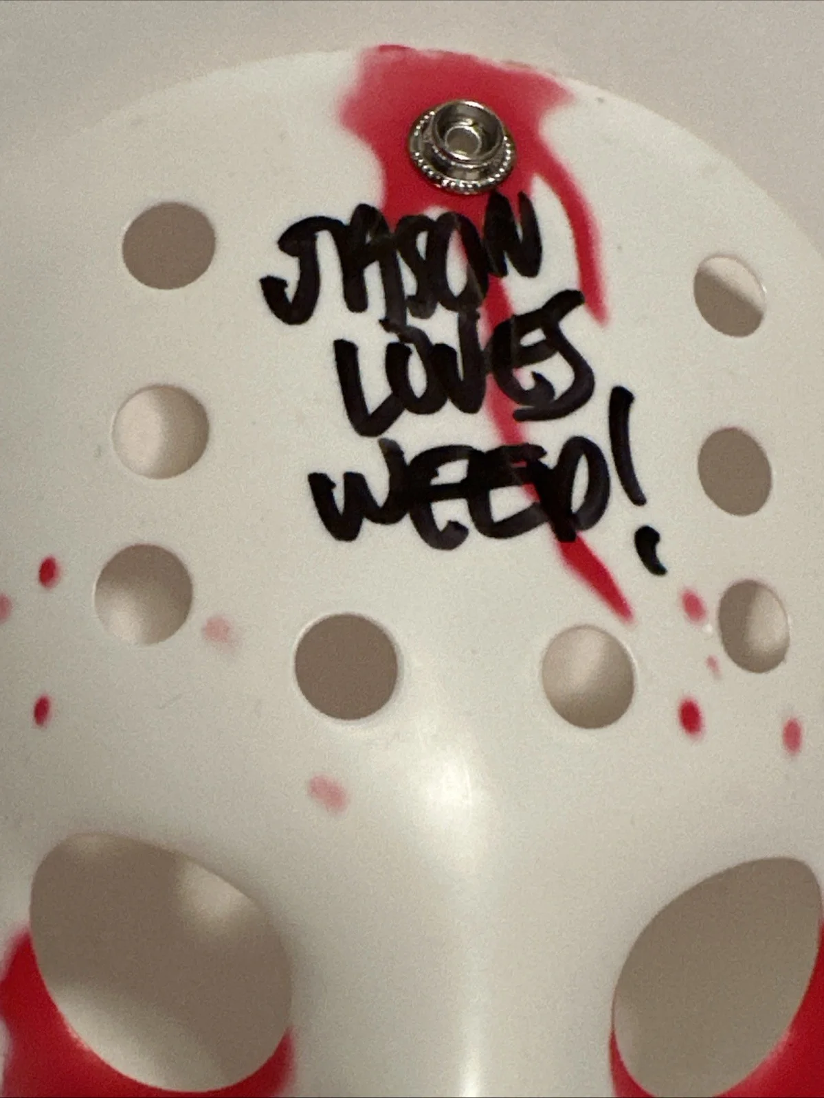 Ari Lehman — Friday The 13th Ari Lehman “Jason Loves Weed” Signed Voorhees Mask BECKETT, image 3