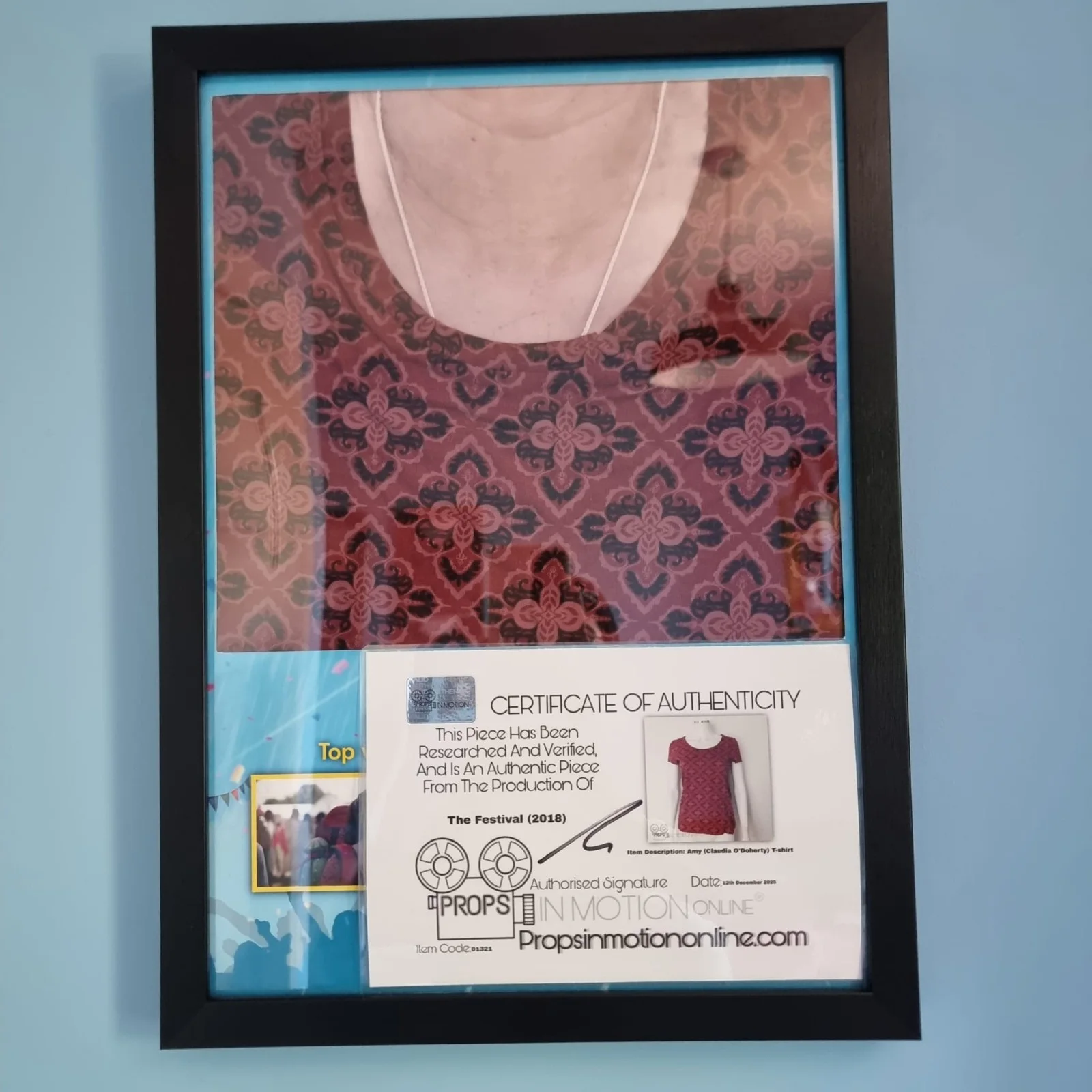The Festival 2018 Screen Used Film Movie Prop Amy's Top COA Inbetweeners, изображение 2