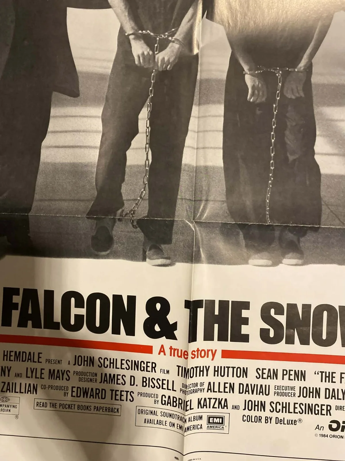 The Falcon And The Snowman (1985) Original US One Sheet Movie Poster, изображение 4