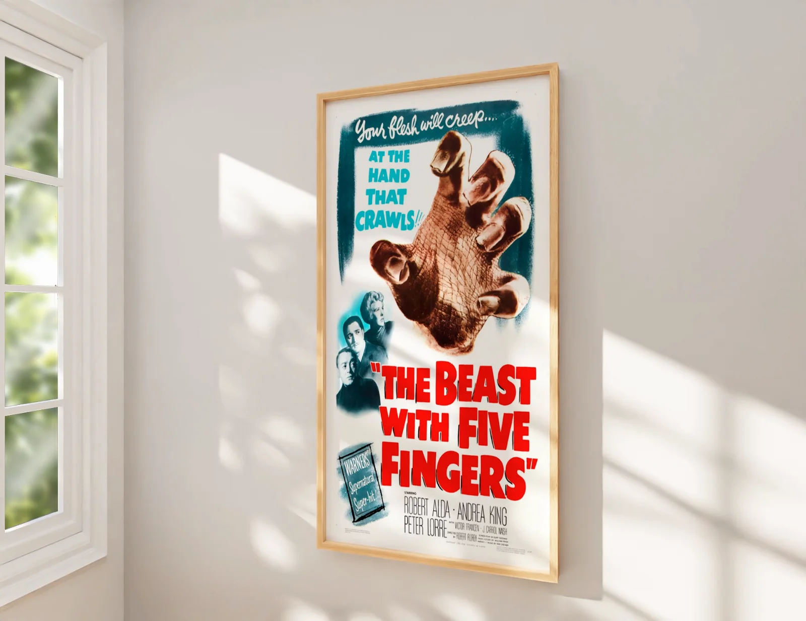 The Beast with Five Fingers - 1946 Horror Restored 27.2" x 41" US One Sheet, изображение 2