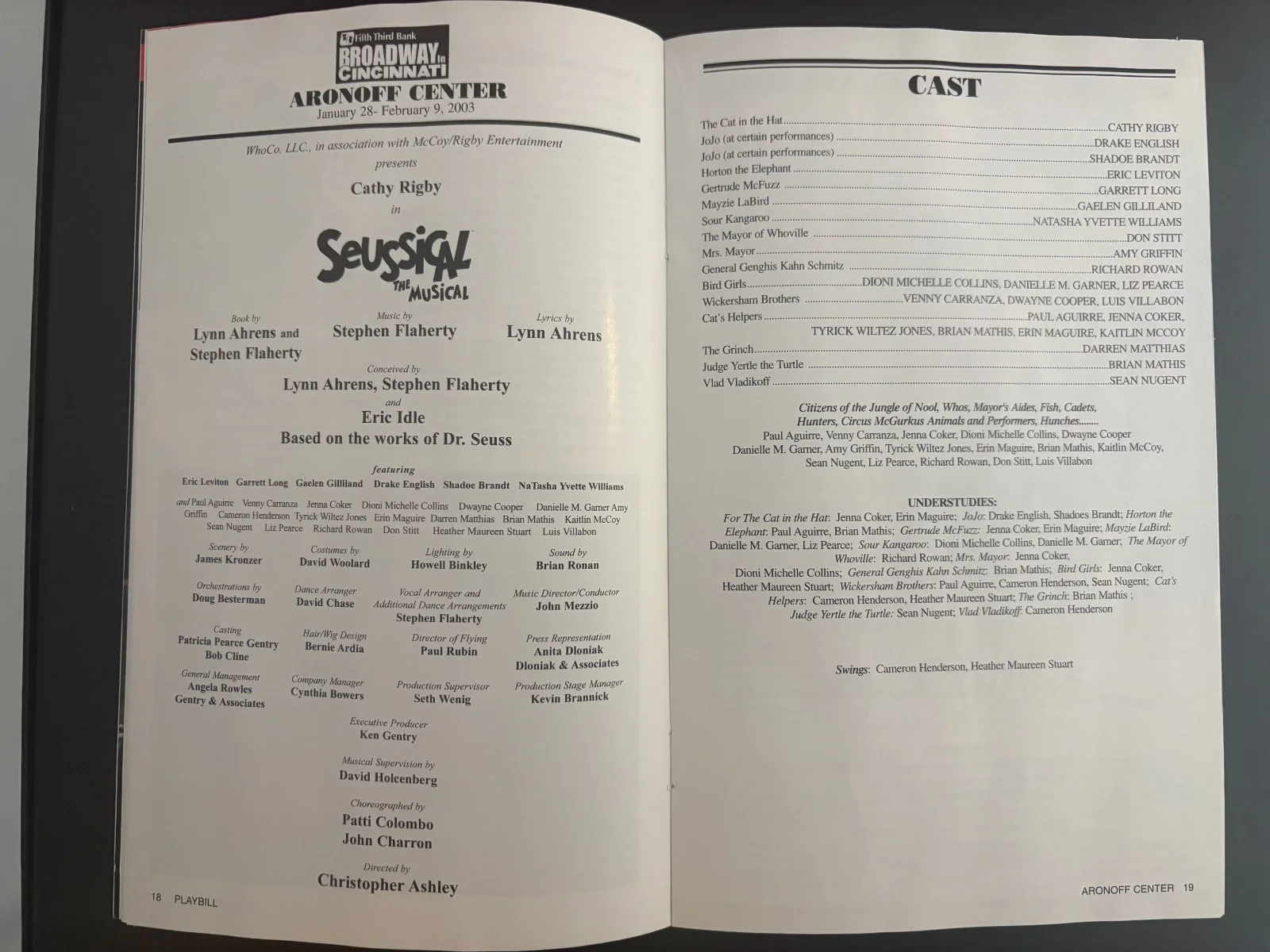 Cathy Rigby — * Vintage 2003 SEUSSICAL Playbill SIGNED by CAST Cathy Rigby Plus Show Tickets, изображение 2